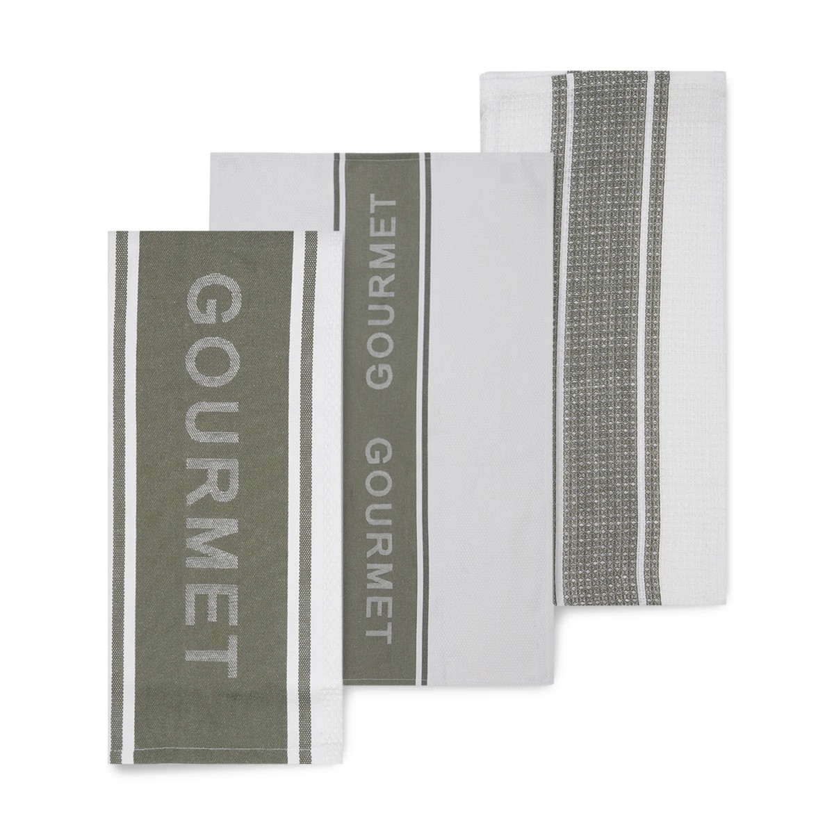 1 3 Pack Olive Gourmet Jumbo Tea Towels, 1 of 6