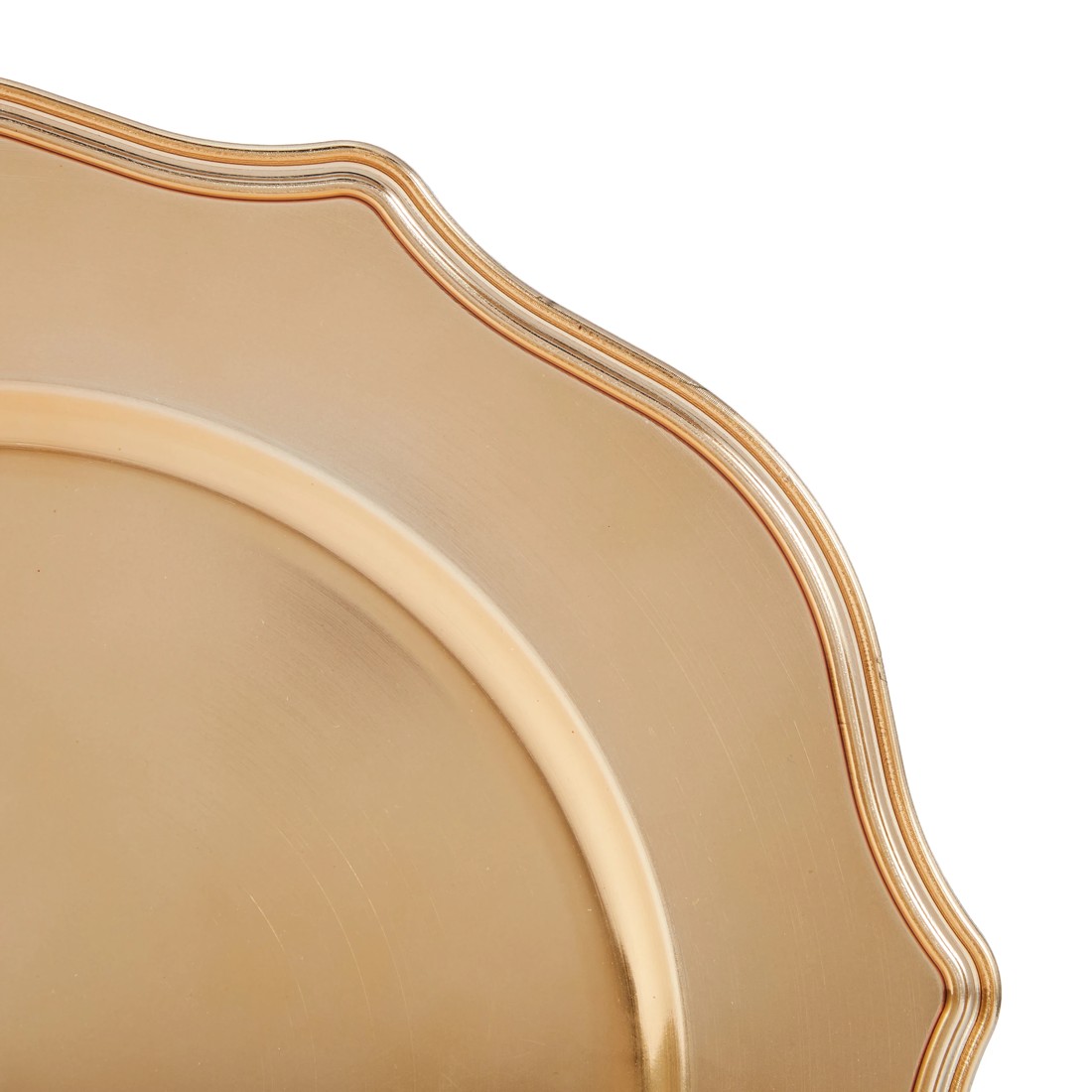 2 Gold Look Wavy Charger Plate, 2 of 4
