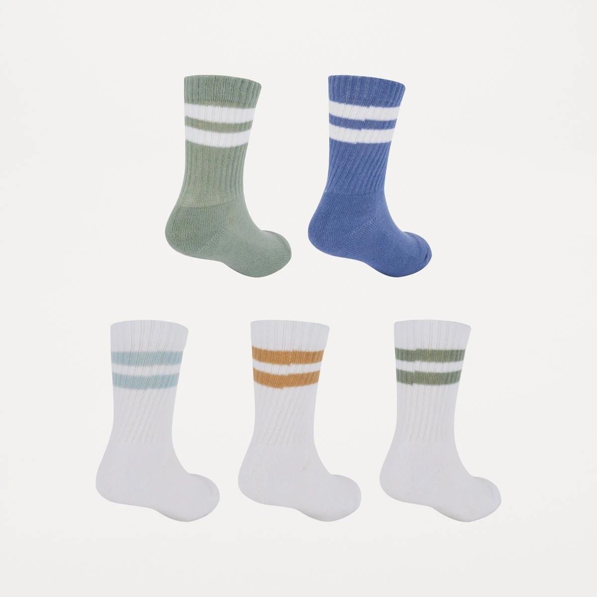 2 5 Pack Crew Socks NATURALS, 2 of 3