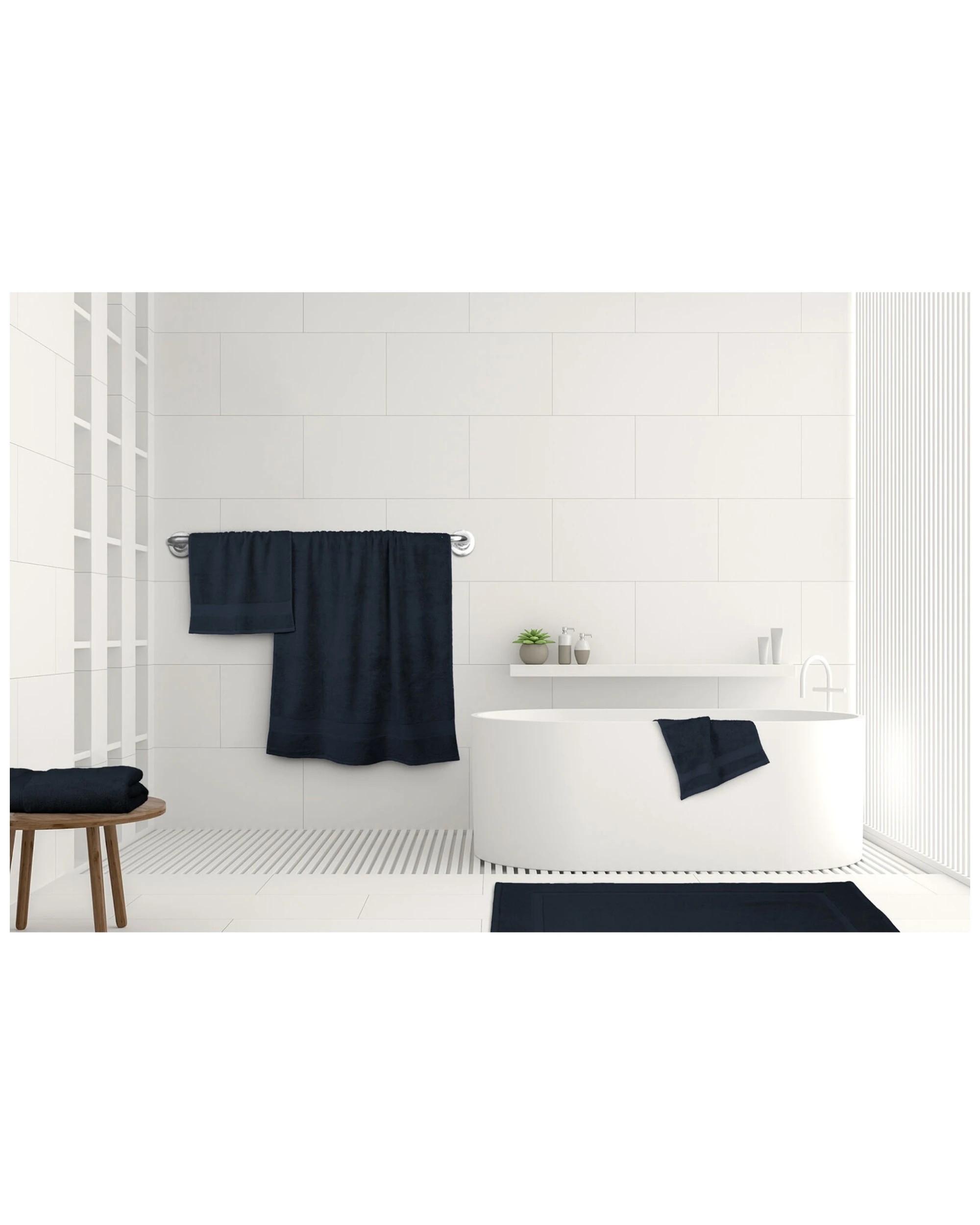 3 ARDOR 3PK Algodon St Regis Towel Collection 50x80cm Bath Mat Combed Cotton, 3 of 4