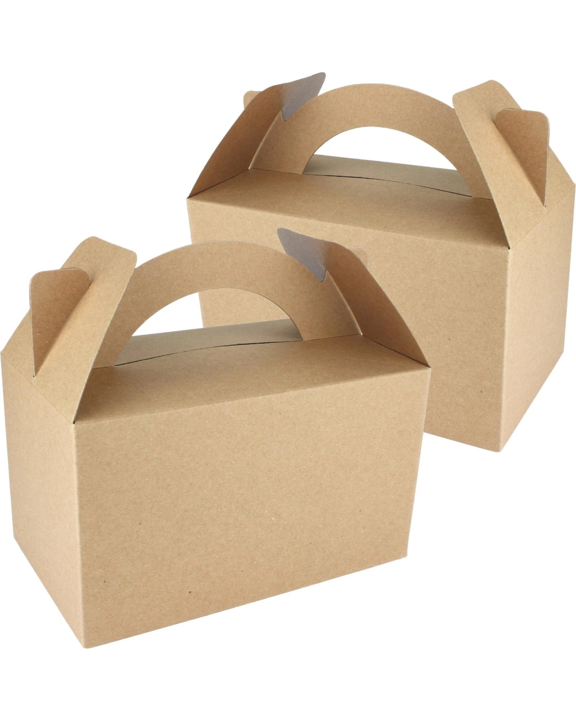 1 Durmaz Brown Kraft Lolly/Treat Boxes with Handle Pack of 2 - Kraft Brown, 1 of 2