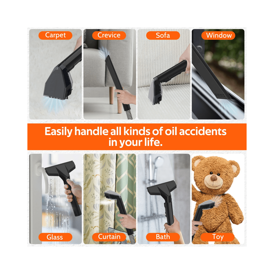 3 Advwin Spotclean, Portable Carpet And Upholstery Cleaner, For Pets, Carpet, Area Rugs, Couches, Upholstery, Car, 3 of 7