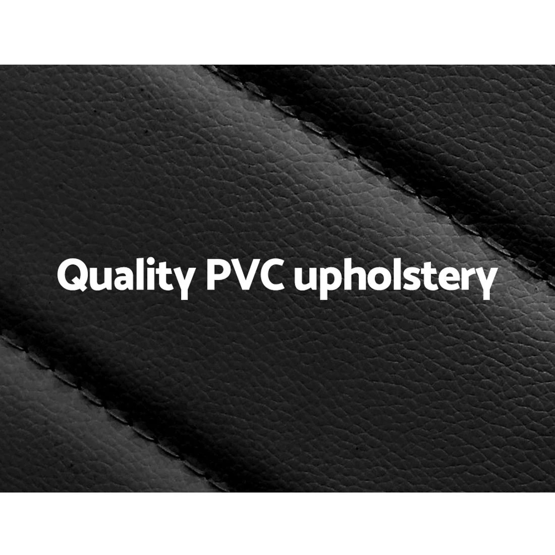 7 Artiss Dining Chairs Set of 4 Leather Channel Tufted - Black, 7 of 8