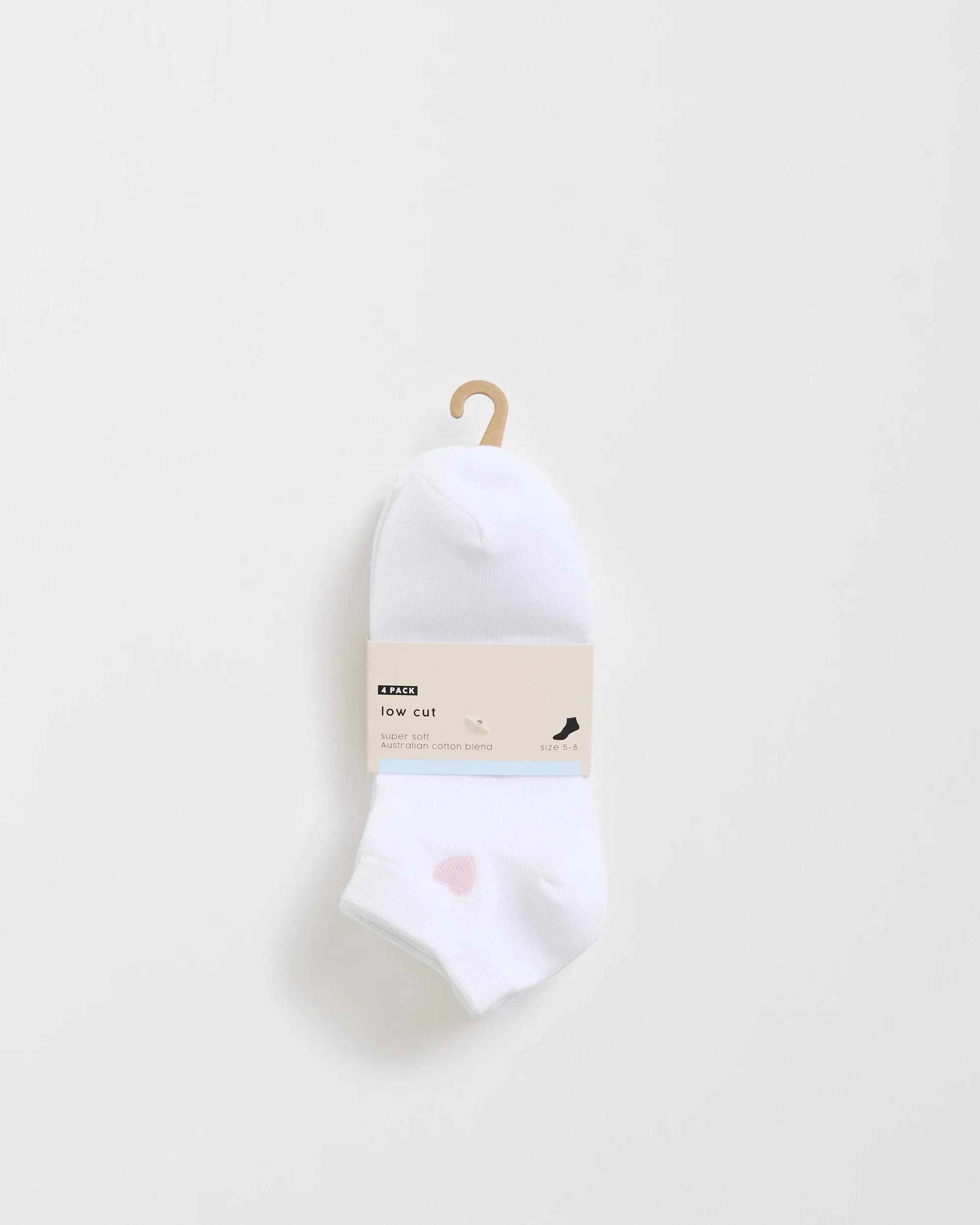 3 Target Woman Australian Cotton Blend 4 Pack Low Cut Casual Socks WHITE, 3 of 3