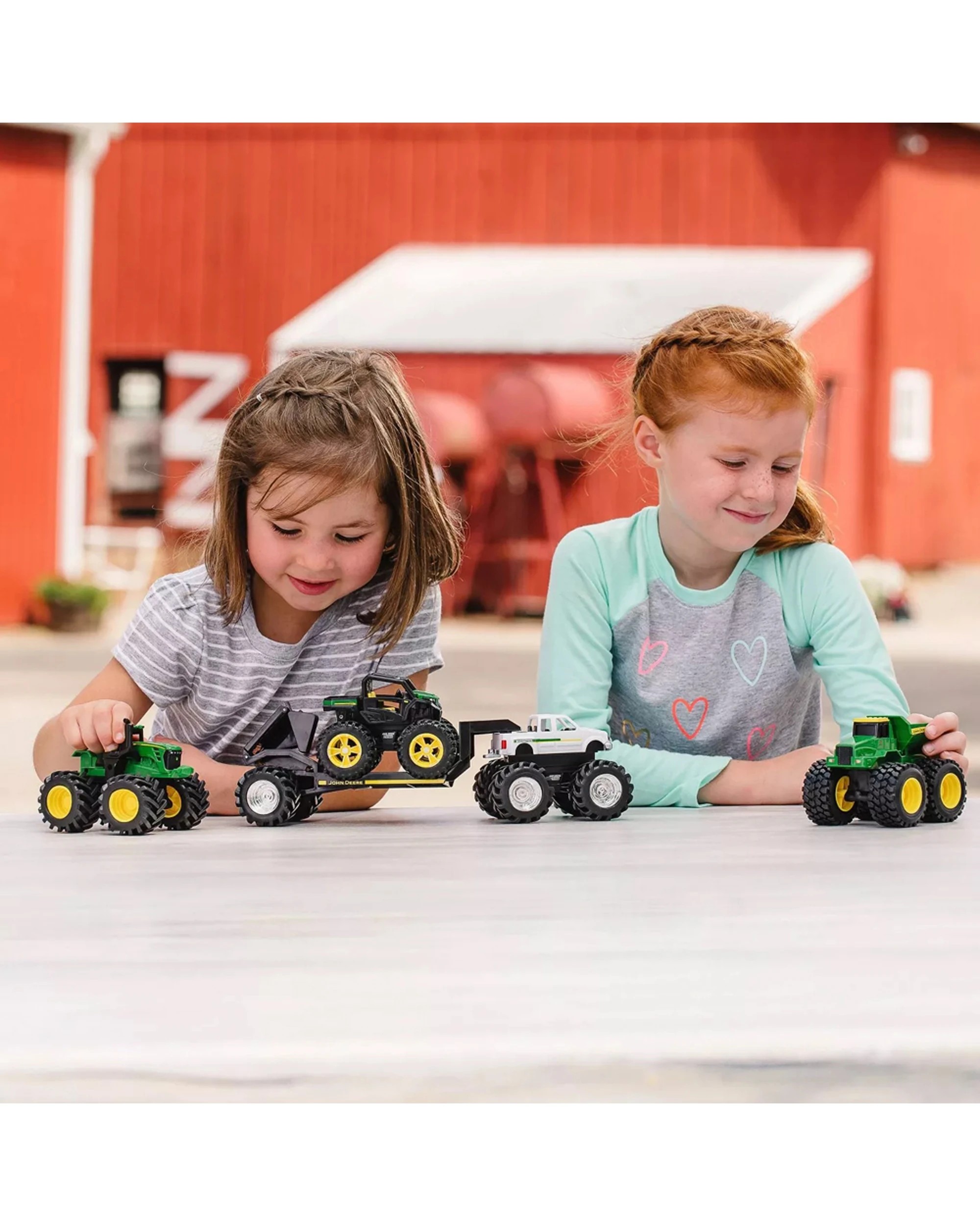 3 John Deere Monster Treads Pickup Truck Trailer Value Set Kids Toy With Off-Road Styling and No Batteries Needed - Multi, 3 of 3