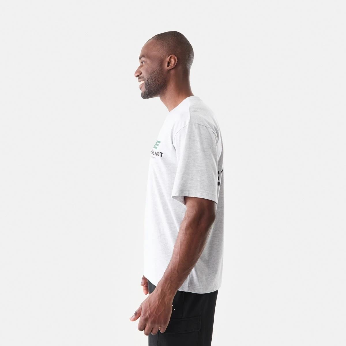 2 Everlast Mens Oversized T-shirt White Marl, 2 of 7
