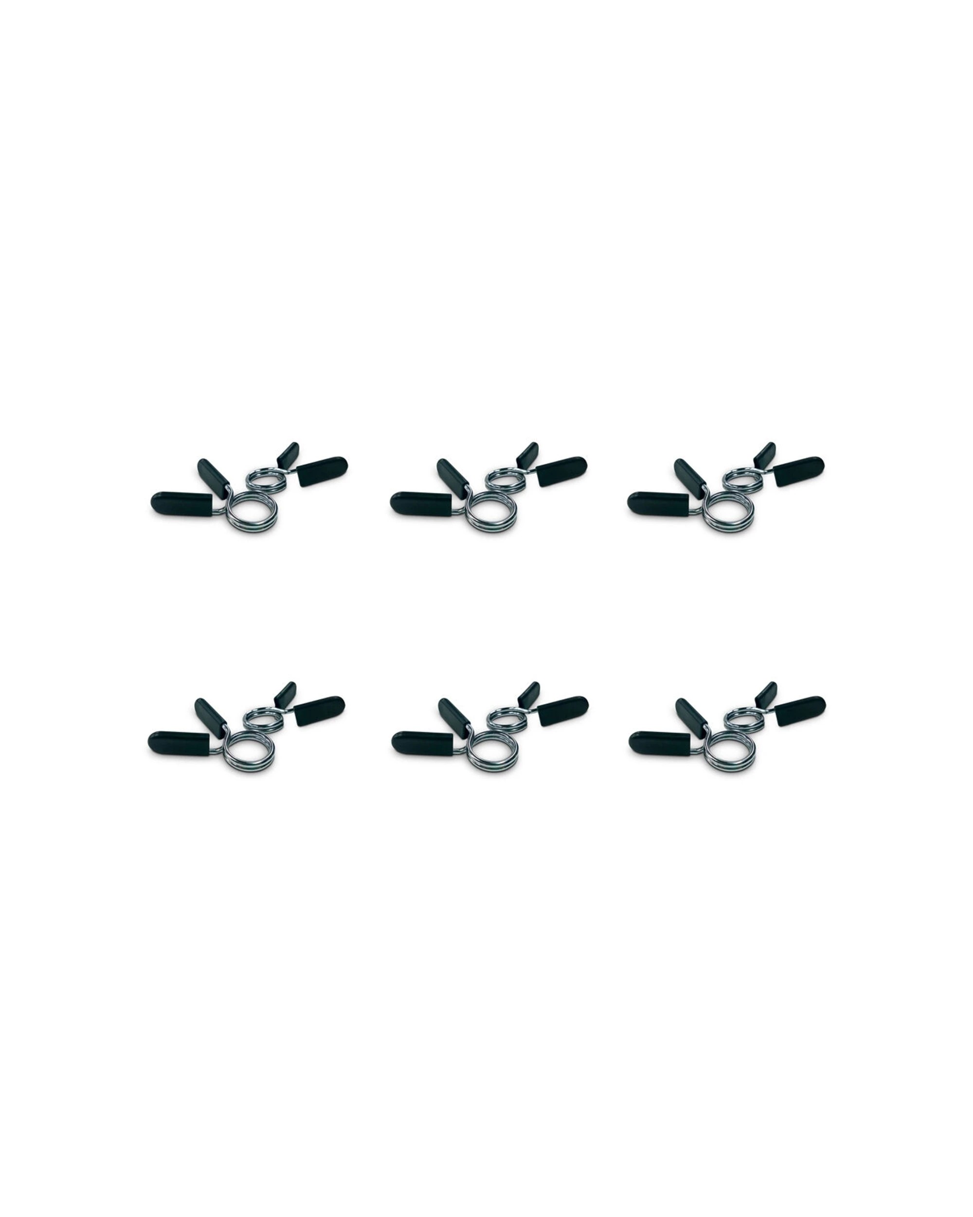 1 BODYWORX Standard Spring Collars For 28mm Weight Bars 6 Pack Home Gym Set - Black, 1 of 2