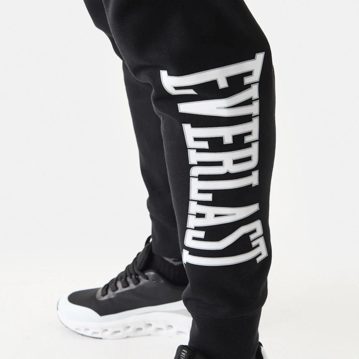 6 Everlast Mens Block Trackpants EVER CLASSIC BLACK, 6 of 7