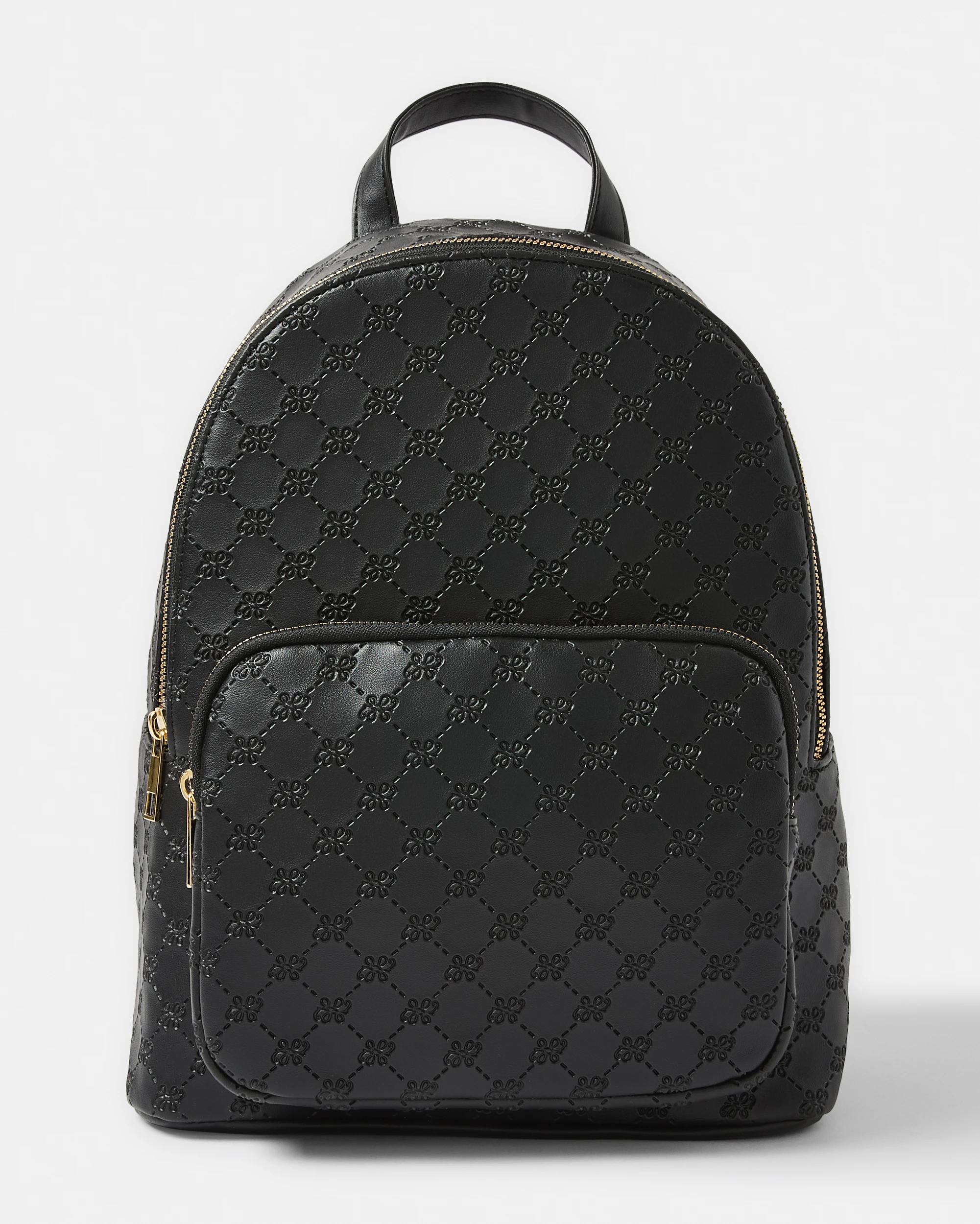 1 Embossed Backpack - Brown Monogram, 1 of 7