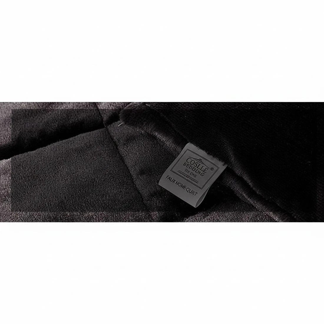 7 Giselle Bedding Faux Mink Quilt Charcoal Queen - Grey, 7 of 8