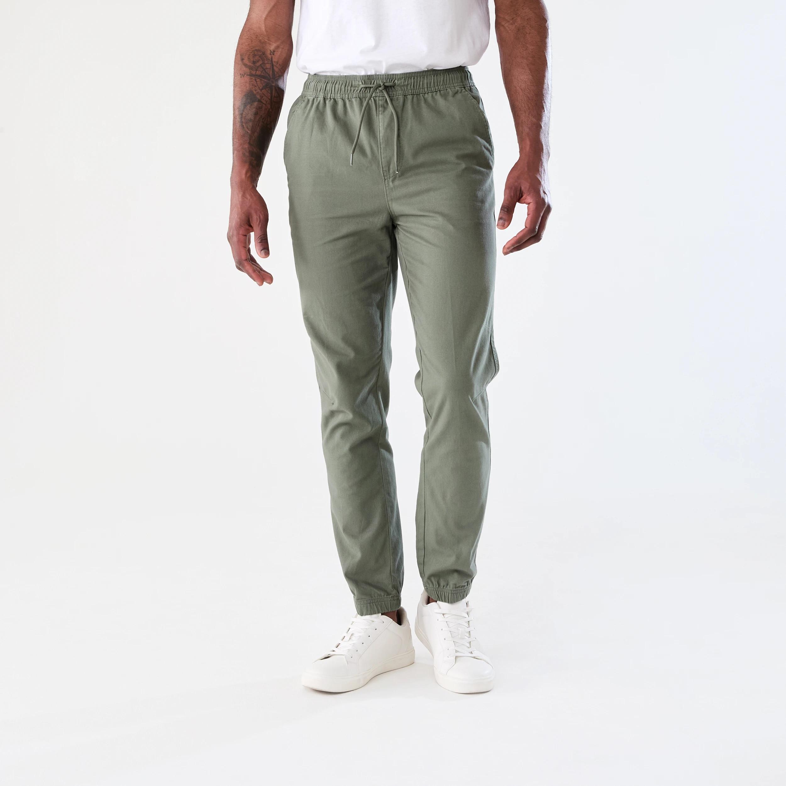 1 Elastic Waist Cuffed Joggers Grn Gum, 1 of 7