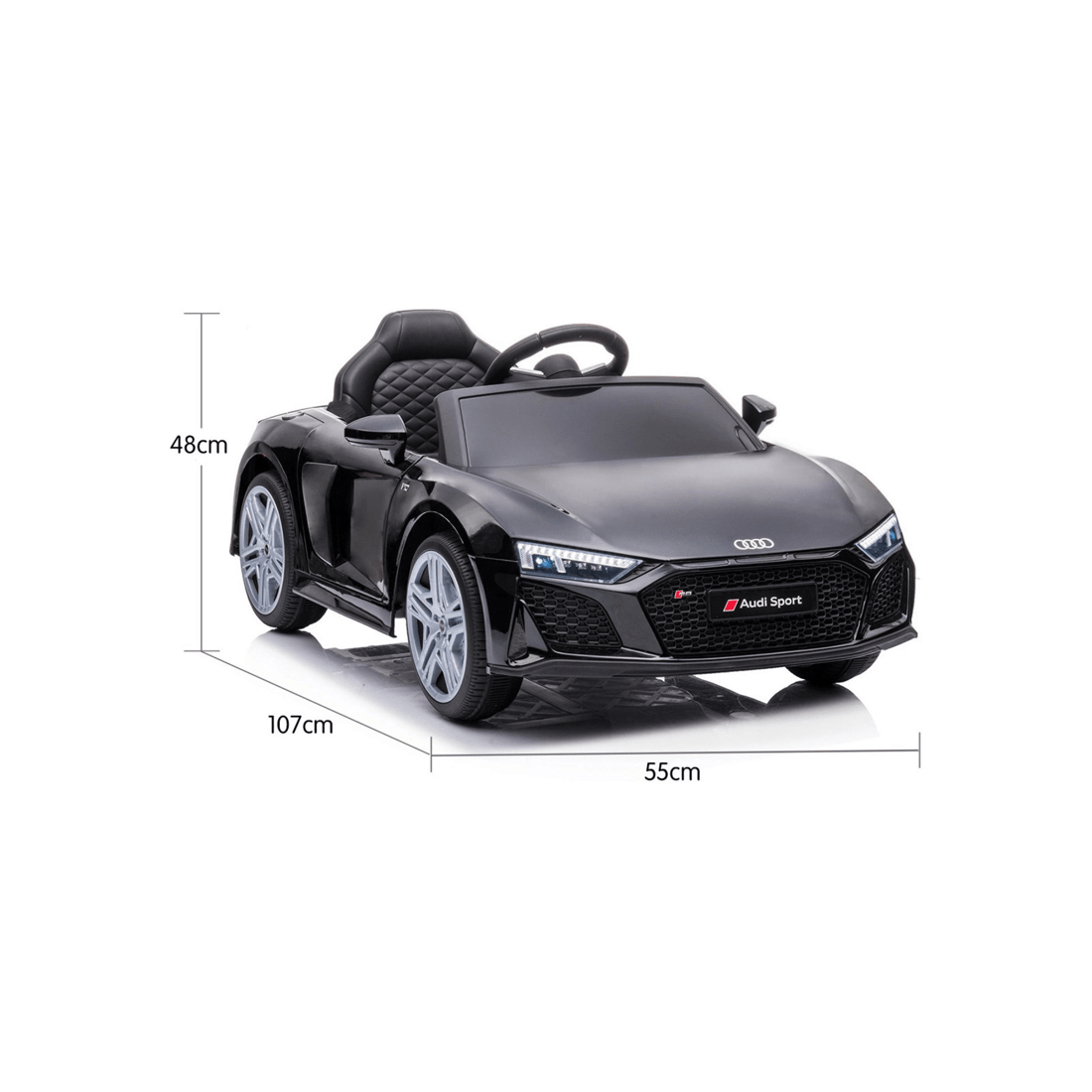 10 Kahuna Audi Sport Licensed Kids Electric Ride On Car Remote Control Black, 10 of 10