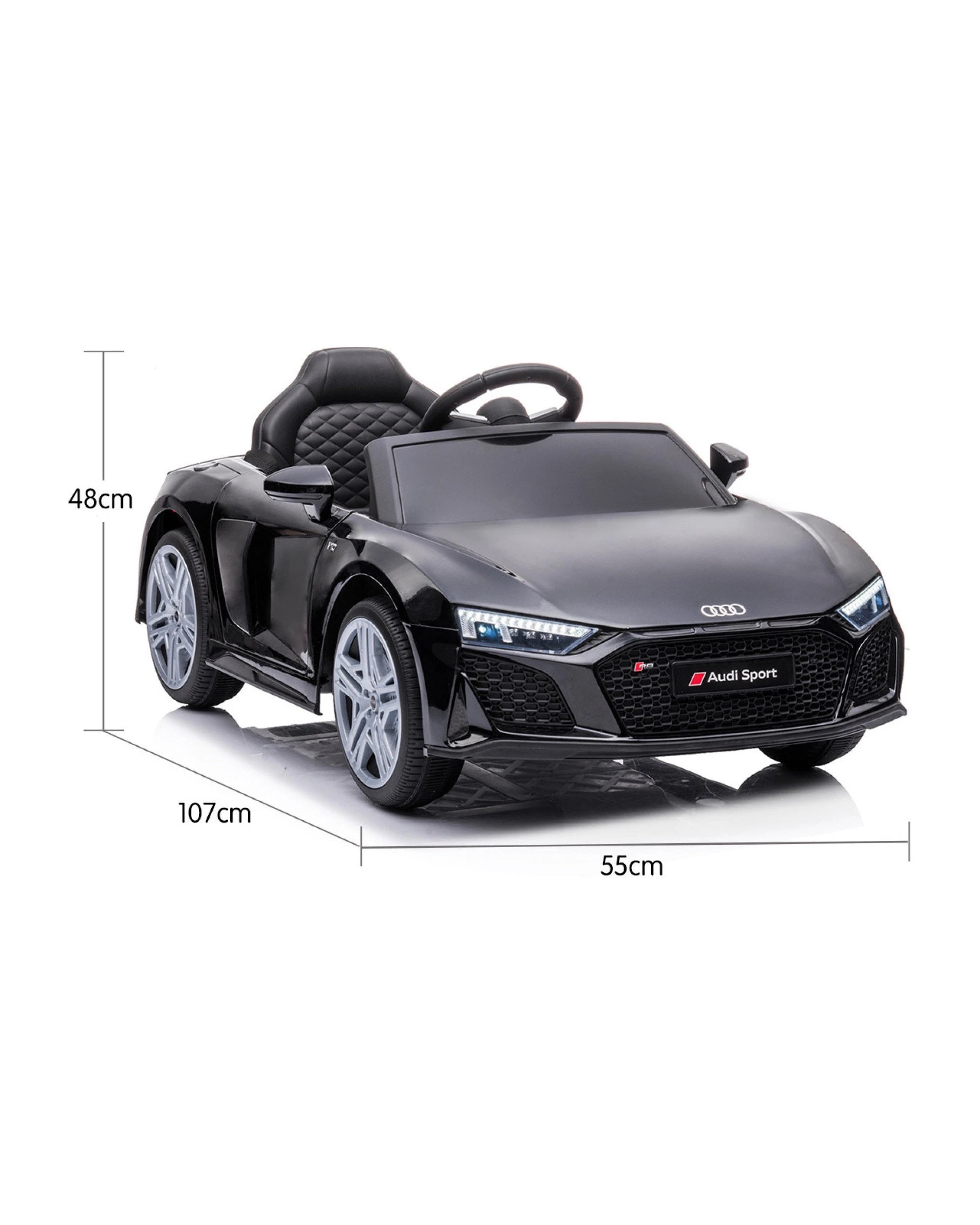 10 Kahuna Audi Sport Licensed Kids Electric Ride On Car Remote Control Black, 10 of 10