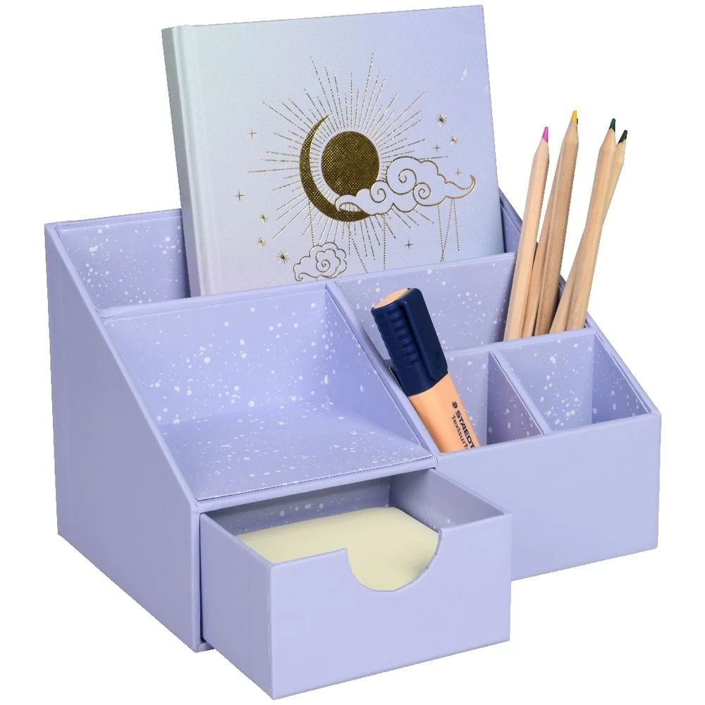 2 Otto Pastel Desk Organiser Purple, 2 of 5