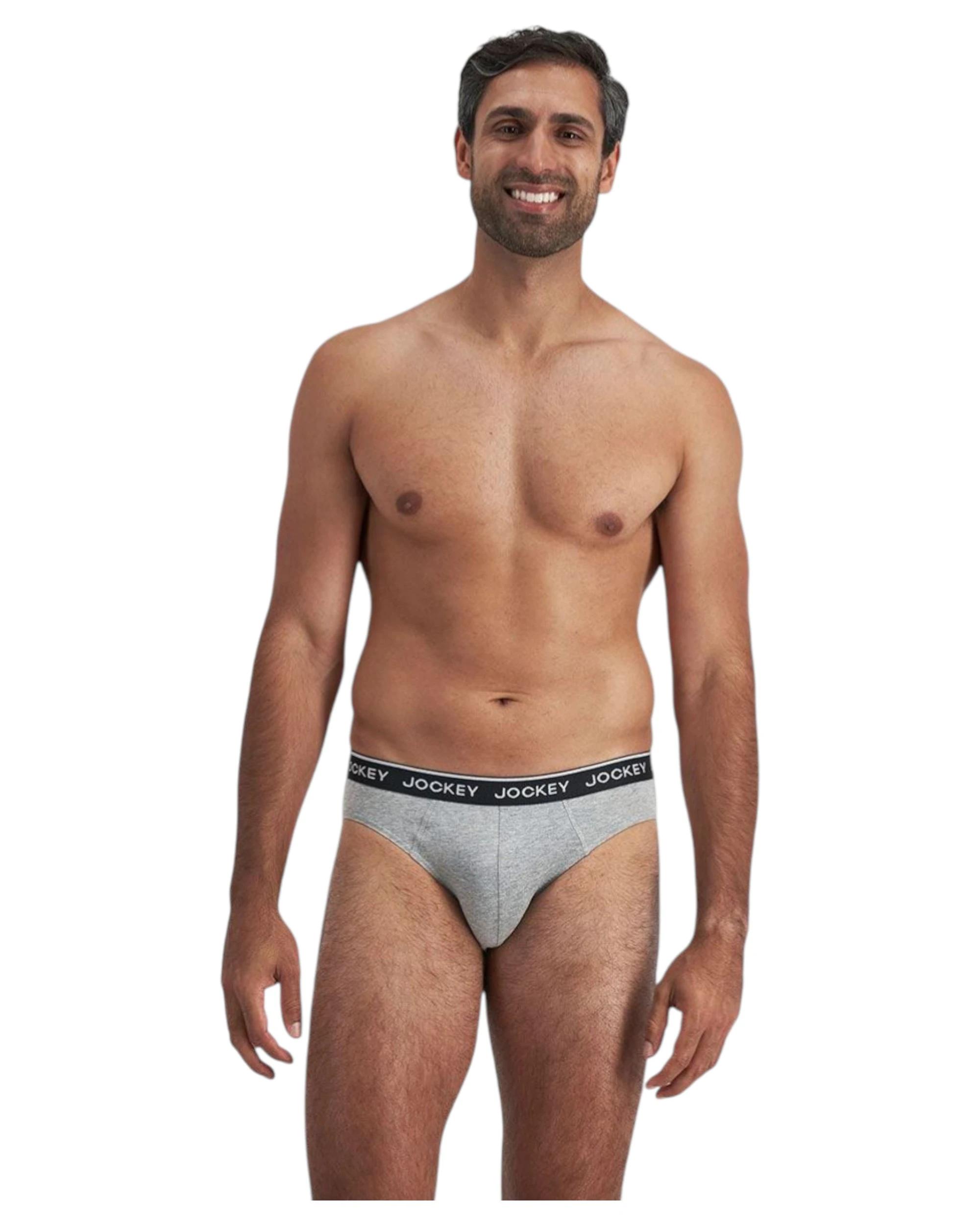 2 Jockey 16 Pack Elastic Cotton Brief Underwear BLACK/GREY, 2 of 10