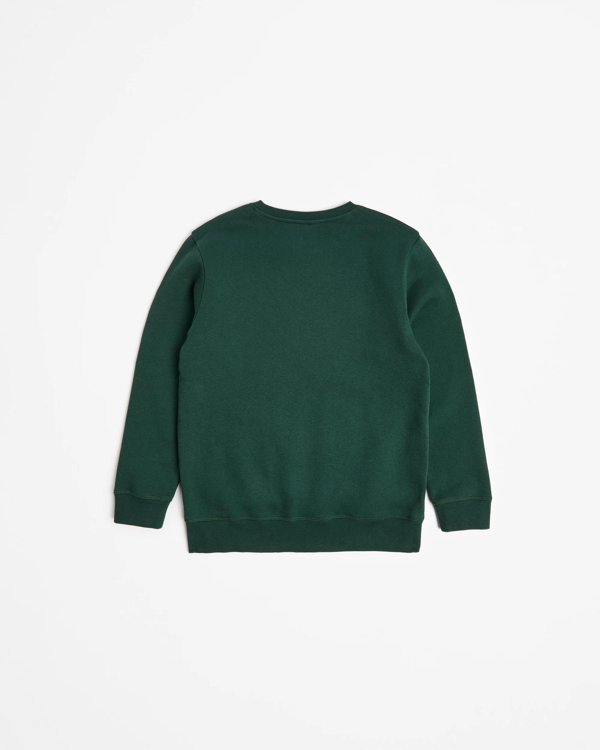 3 Target Kids Australian Cotton School Crew Neck Jumper BOTTLE GREEN, 3 of 3