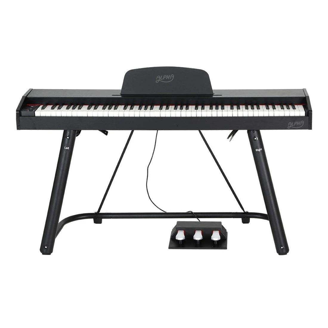 3 Alpha 88 Keys Electronic Piano Keyboard Digital Electric w/ Stand Semi-Weighted - Black, 3 of 7
