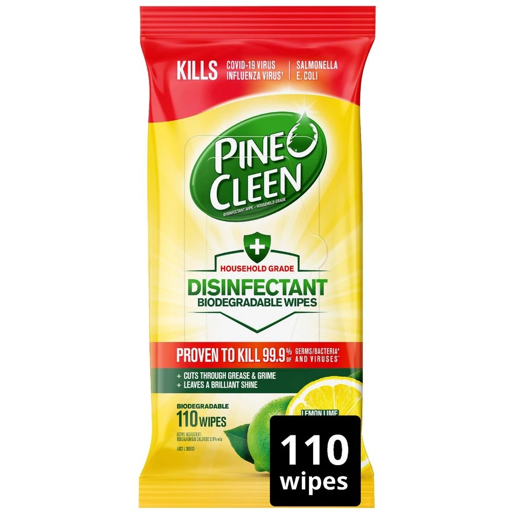 5 Pine O Cleen Disinfectant Surface Wipes Lemon Lime 110 Pack, 5 of 6