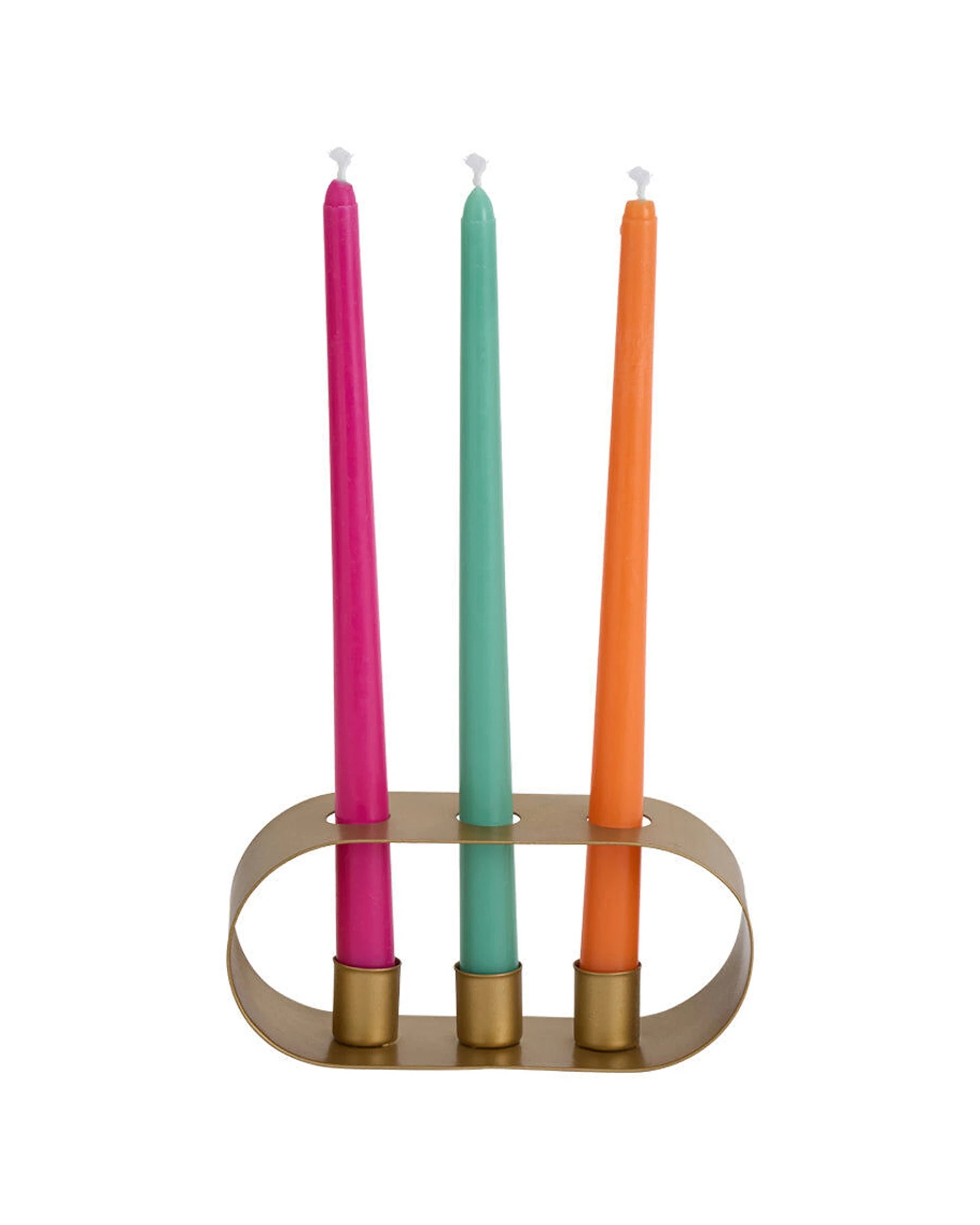 3 Annabel Trends Trio Taper Candle Holder Storage Tabletop Decor - Gold, 3 of 4