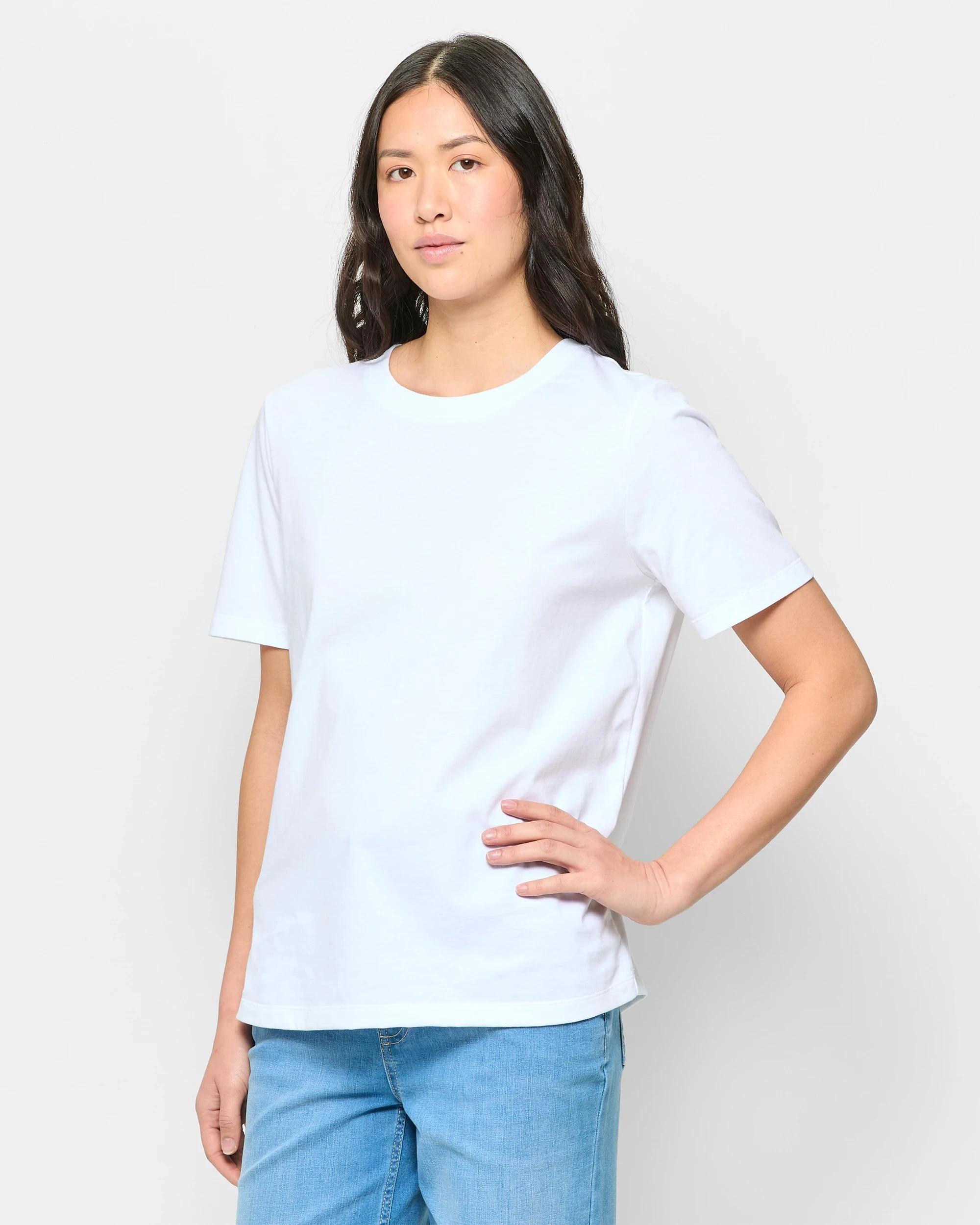 3 Target Woman Australian Cotton Classic T-Shirt WHITE, 3 of 5