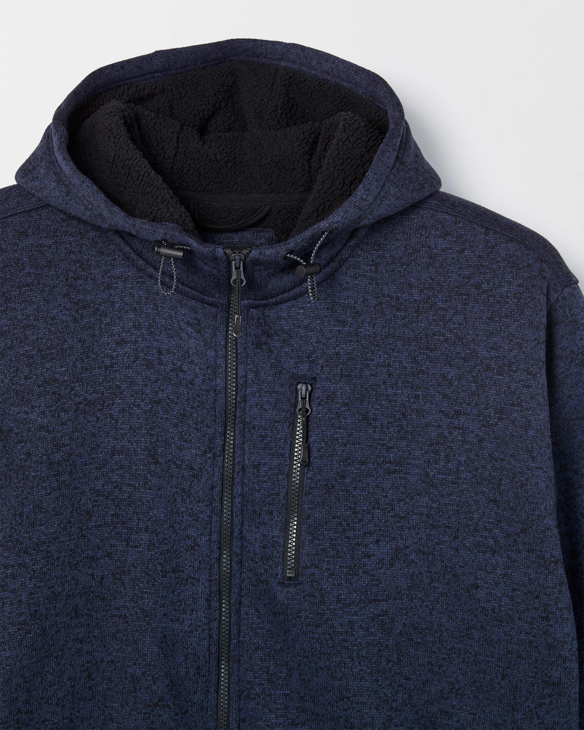 8 Target Man Plus Plus Size Teddy Zip Through Fleece Hooded Jumper NAVY, 8 of 8