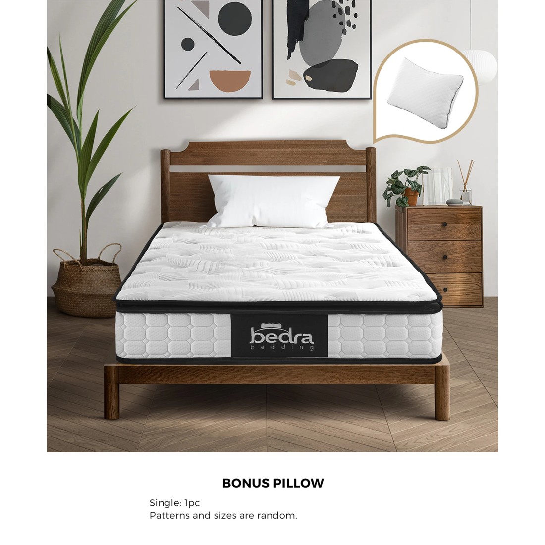 7 Bedra Bedding 22cm Single Mattress Cool Gel Foam Bonnell Spring With Pillow
 - Multi, 7 of 10