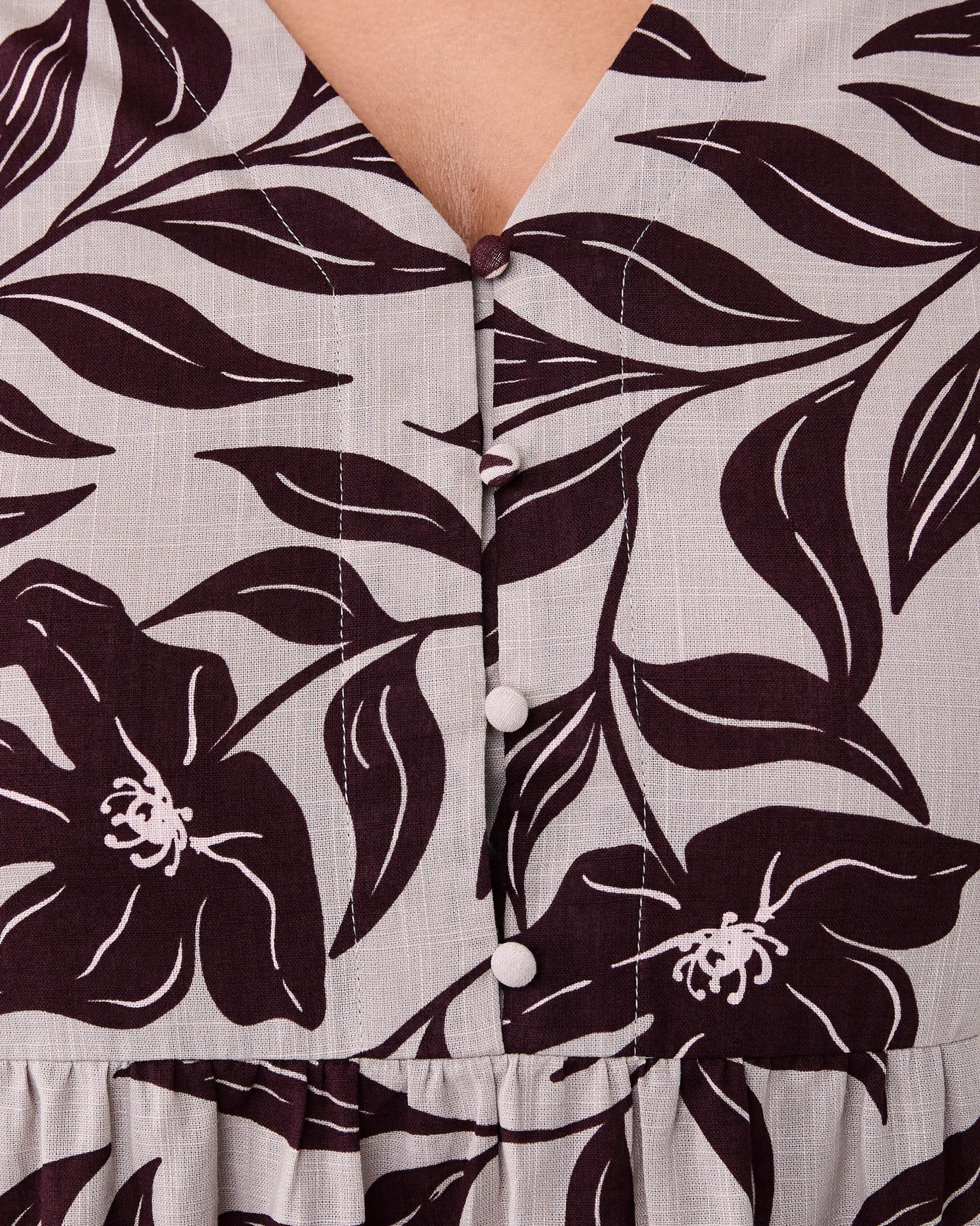 6 Curve Short Sleeve Tiered Midi Dress Flrl Mid, 6 of 7