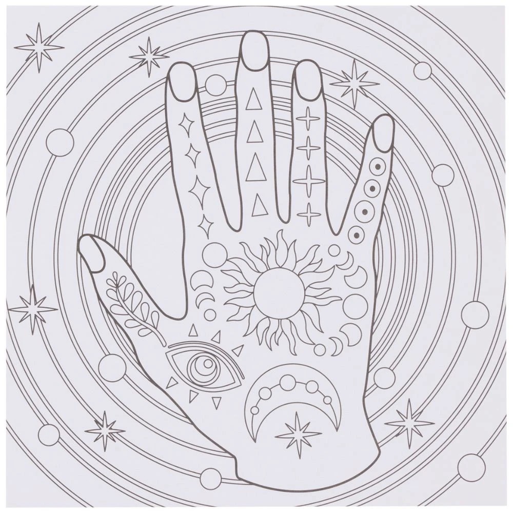 3 Born 9x9" Adult Colouring Book Mystical, 3 of 4