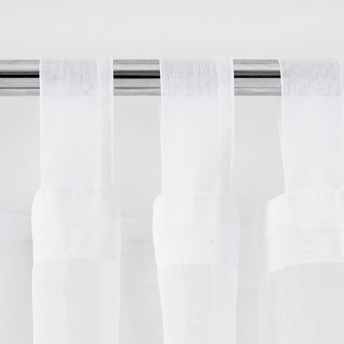 3 Toulouse Voile Tab Top Curtain White - ​​​​​​​120cm x 213cm, 3 of 5