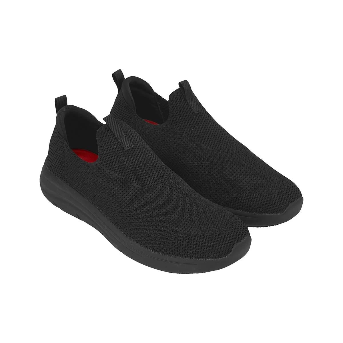 4 Slip Resistant Slip On Sneakers BLACK, 4 of 5