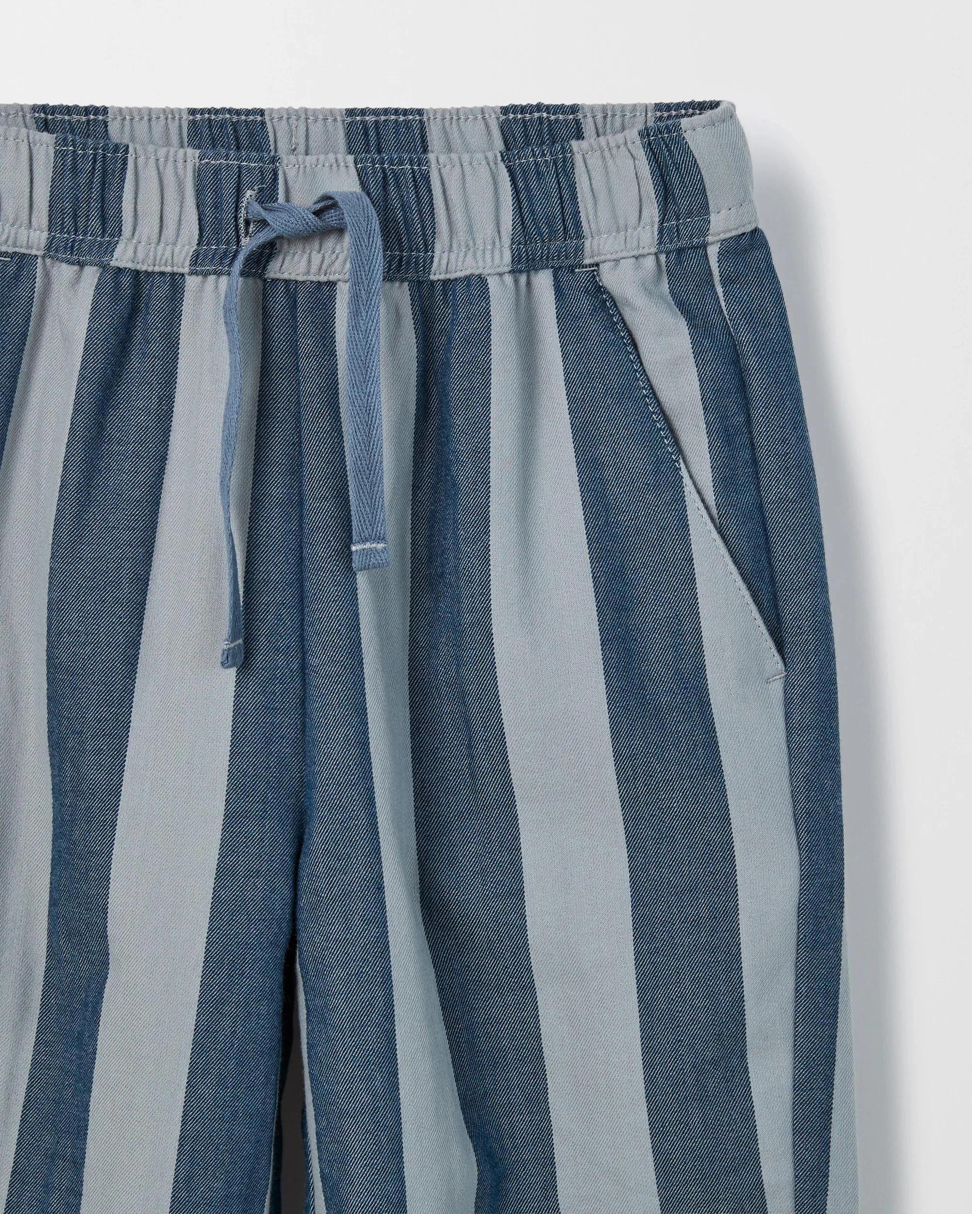 7 Target Kids Lightweight Woven Pull On Pants TEAL STRIPE, 7 of 7