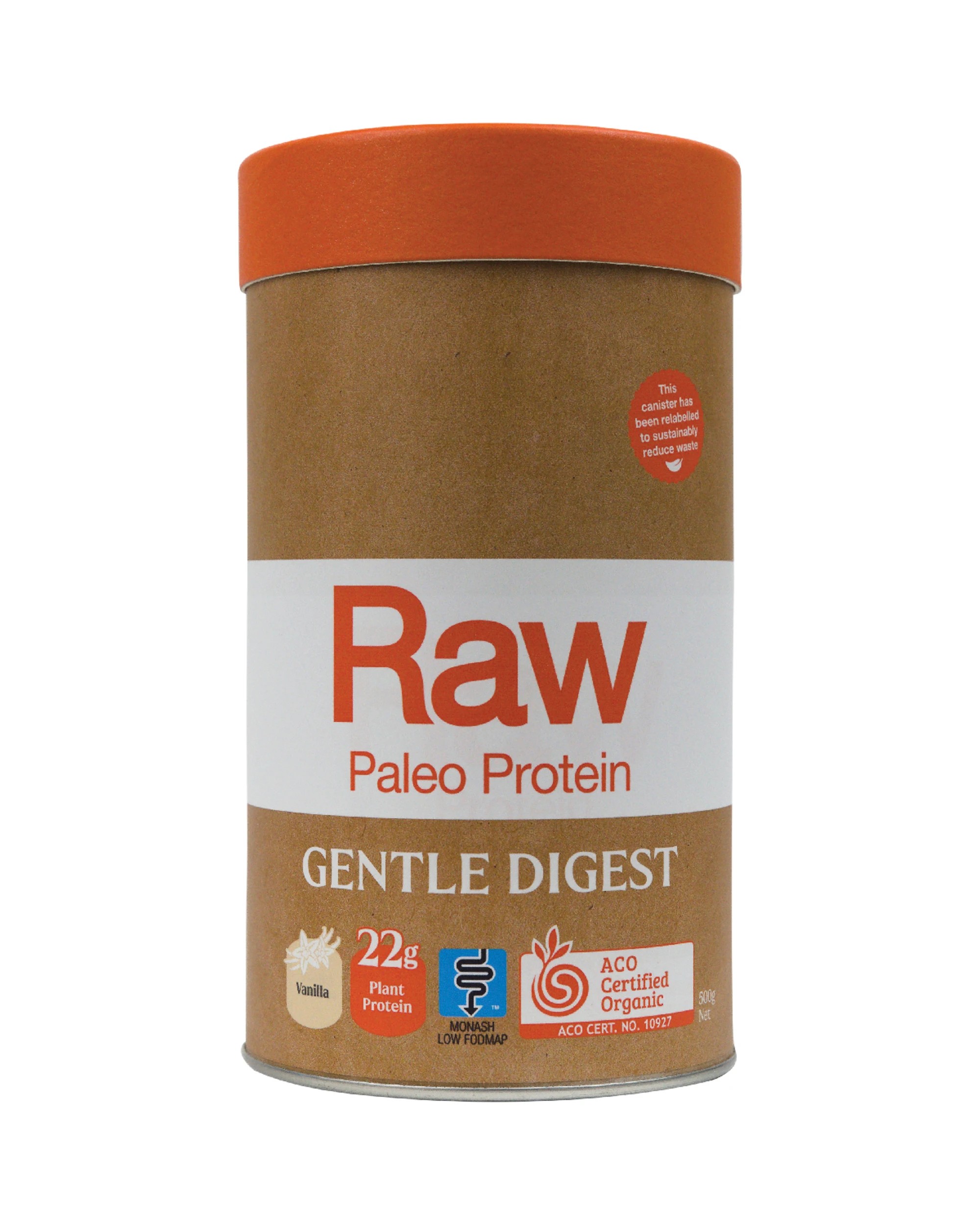 1 Amazonia Raw Gentle Digest Paleo Protein Vanilla 500g - Vanilla, 1 of 4