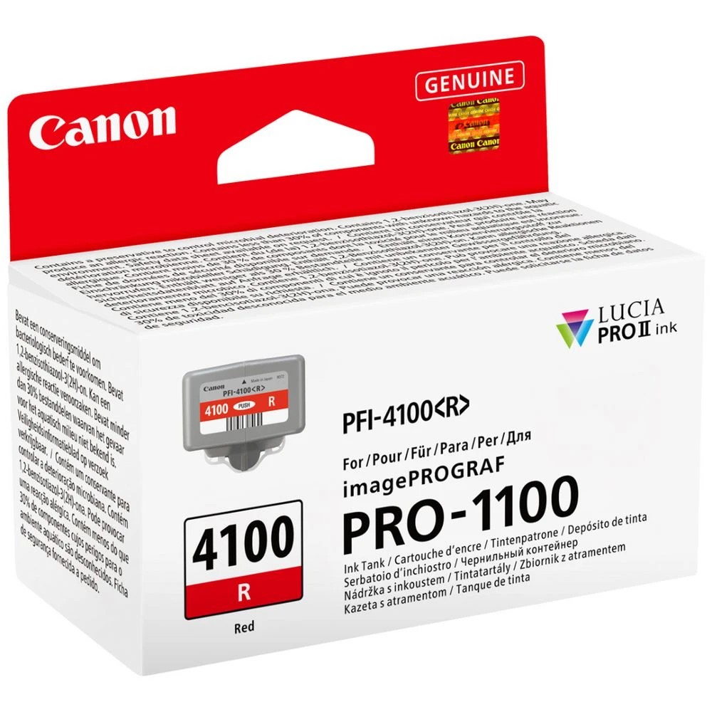 2 Canon PFI-4100 Red Ink, 2 of 3