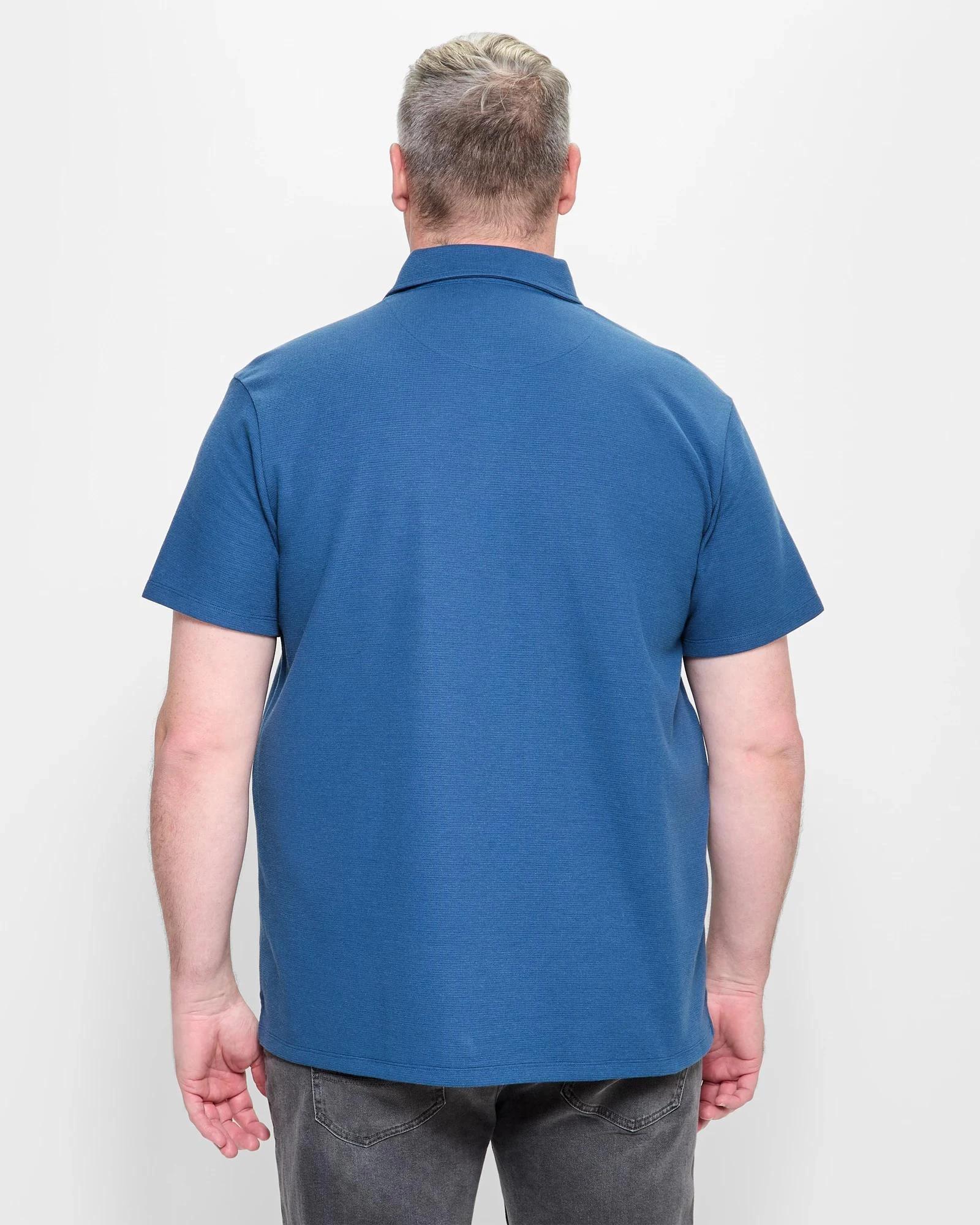 4 Target Plus Size Australian Cotton Blend Waffle Polo Top DARK DENIM, 4 of 5