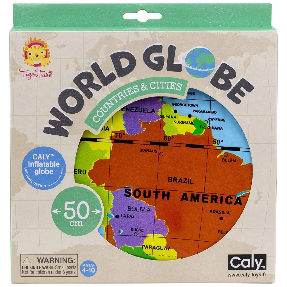 1 Tiger Tribe Inflatable World Globe Countries and Cities 50cm, 1 of 5