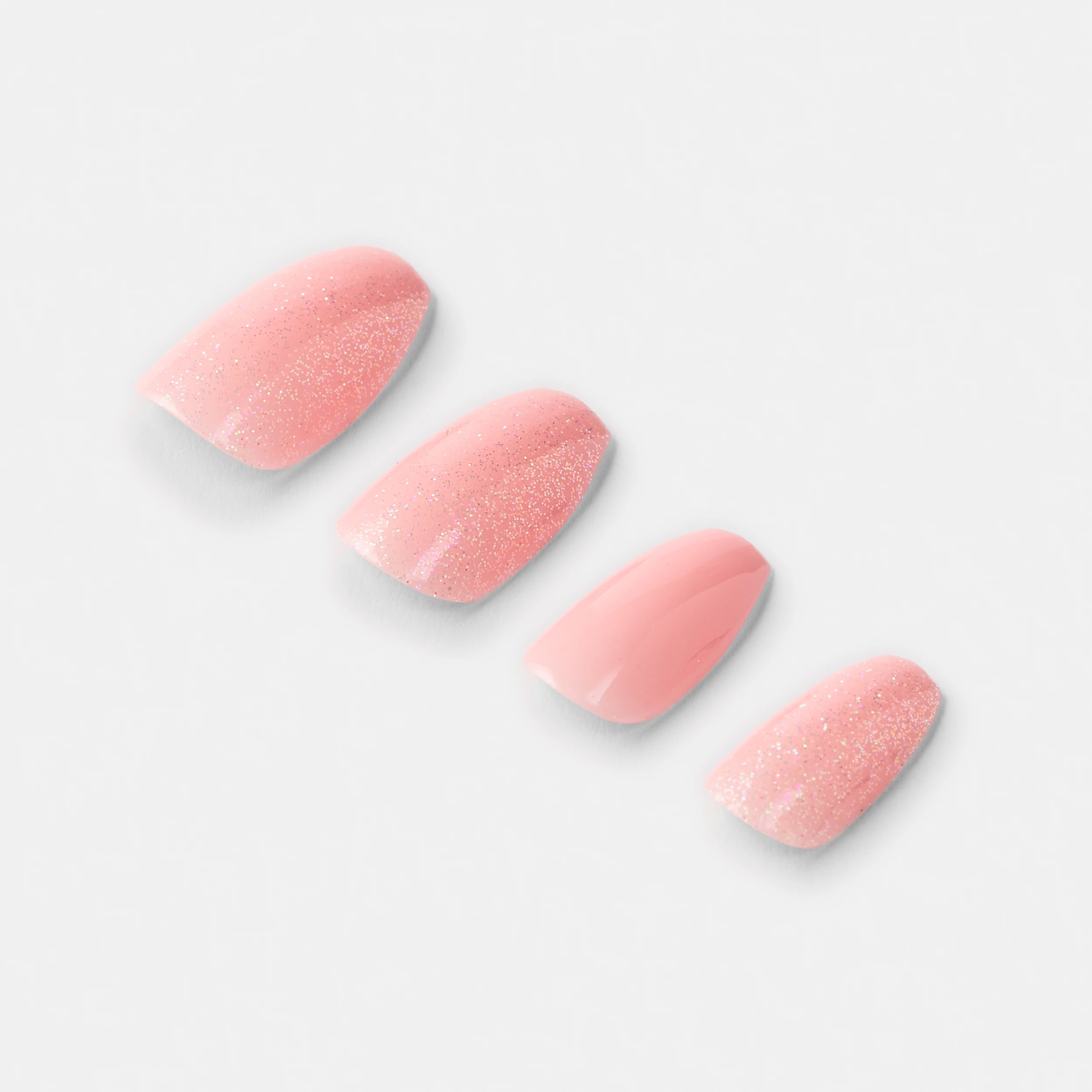 5 OXX Cosmetics 24 Pack Artificial Nails with Adhesive - Coffin Shape, Pink Shimmer, 5 of 5