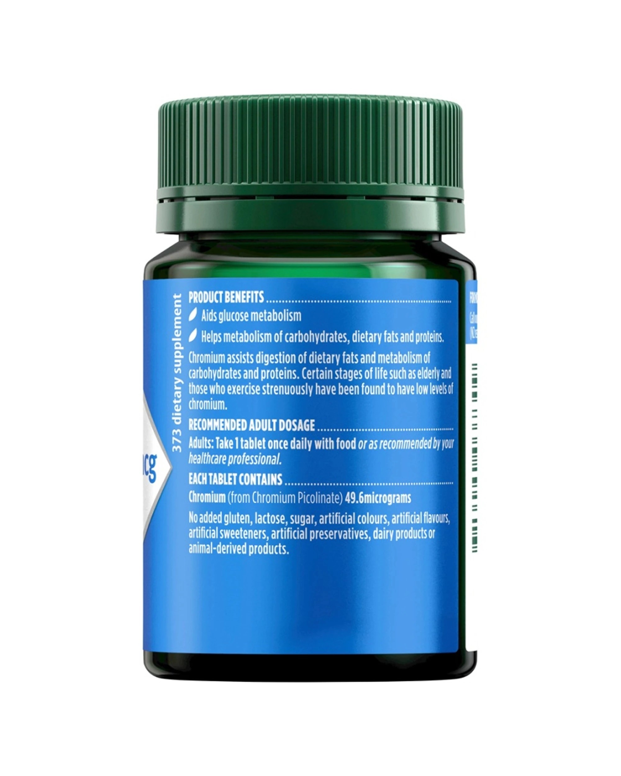 2 Nature's Own 200pc Chromium Picolinate 400mcg Tablets Supports Metabolism, 2 of 3