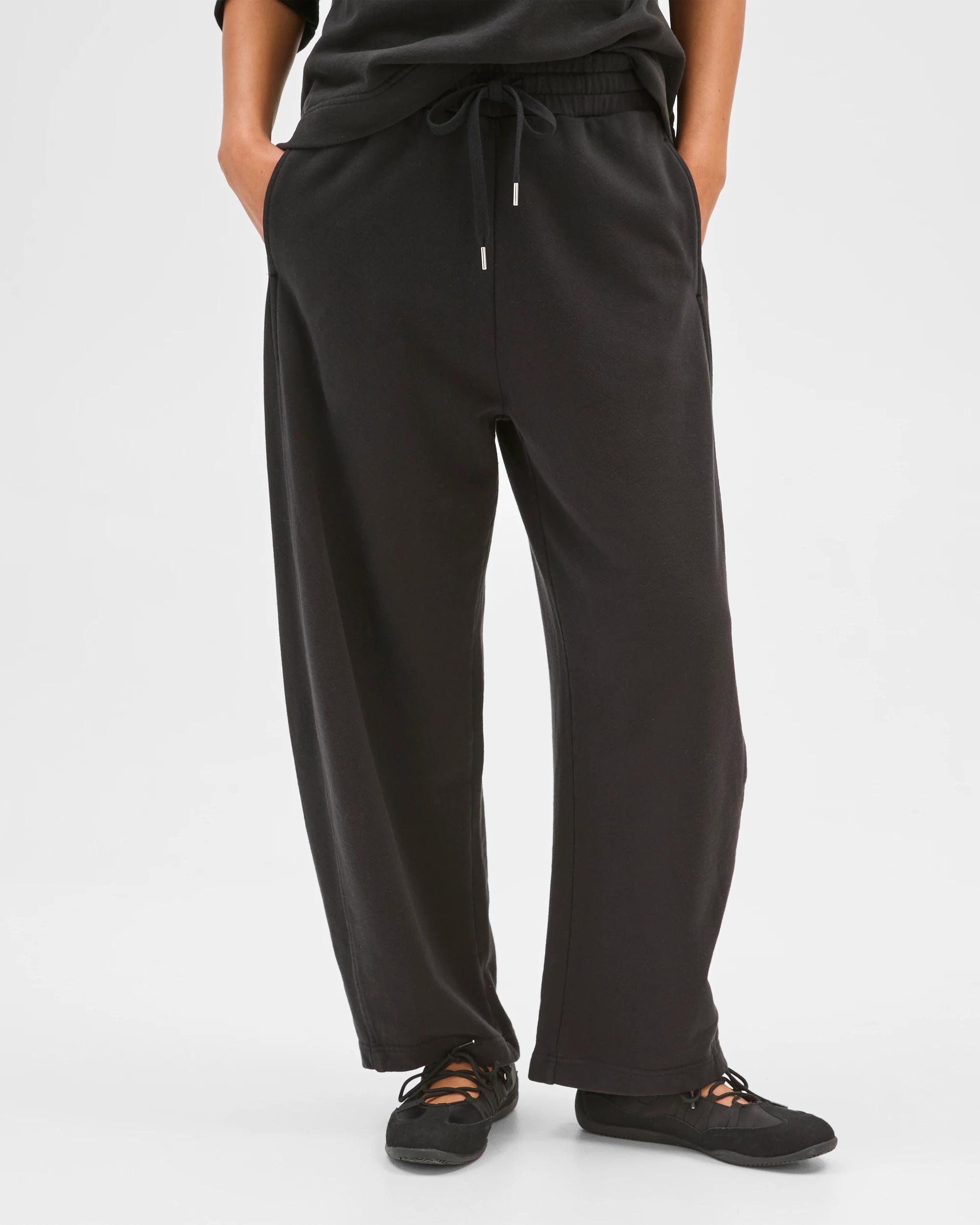 2 Target Woman Australian Cotton Barrel Leg Jogger Pants WASHED BLACK, 2 of 7