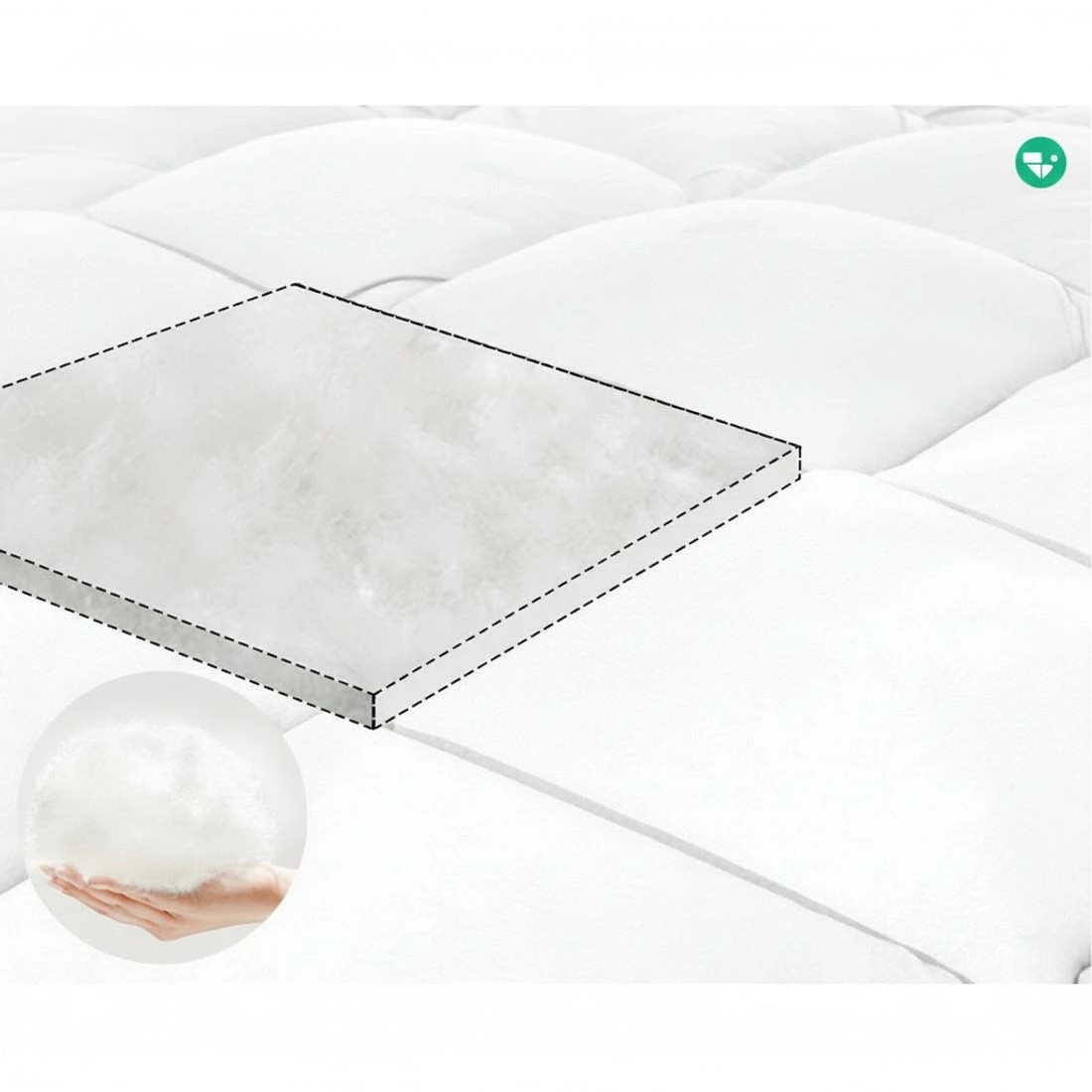 6 Giselle Bedding 800GSM Microfibre Bamboo Quilt Super King - White, 6 of 8