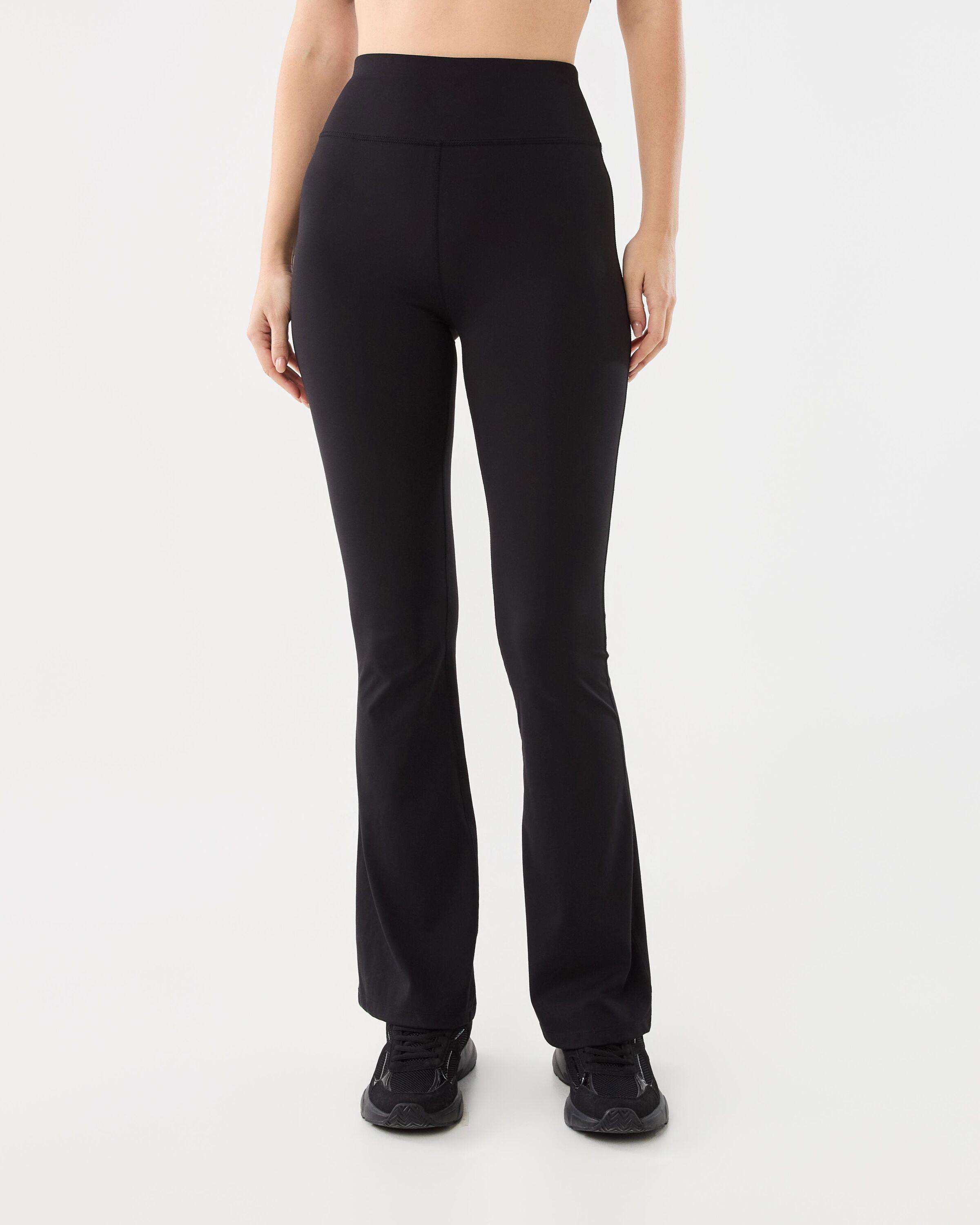 1 Active Womens Flare Leggings Black, 1 of 5