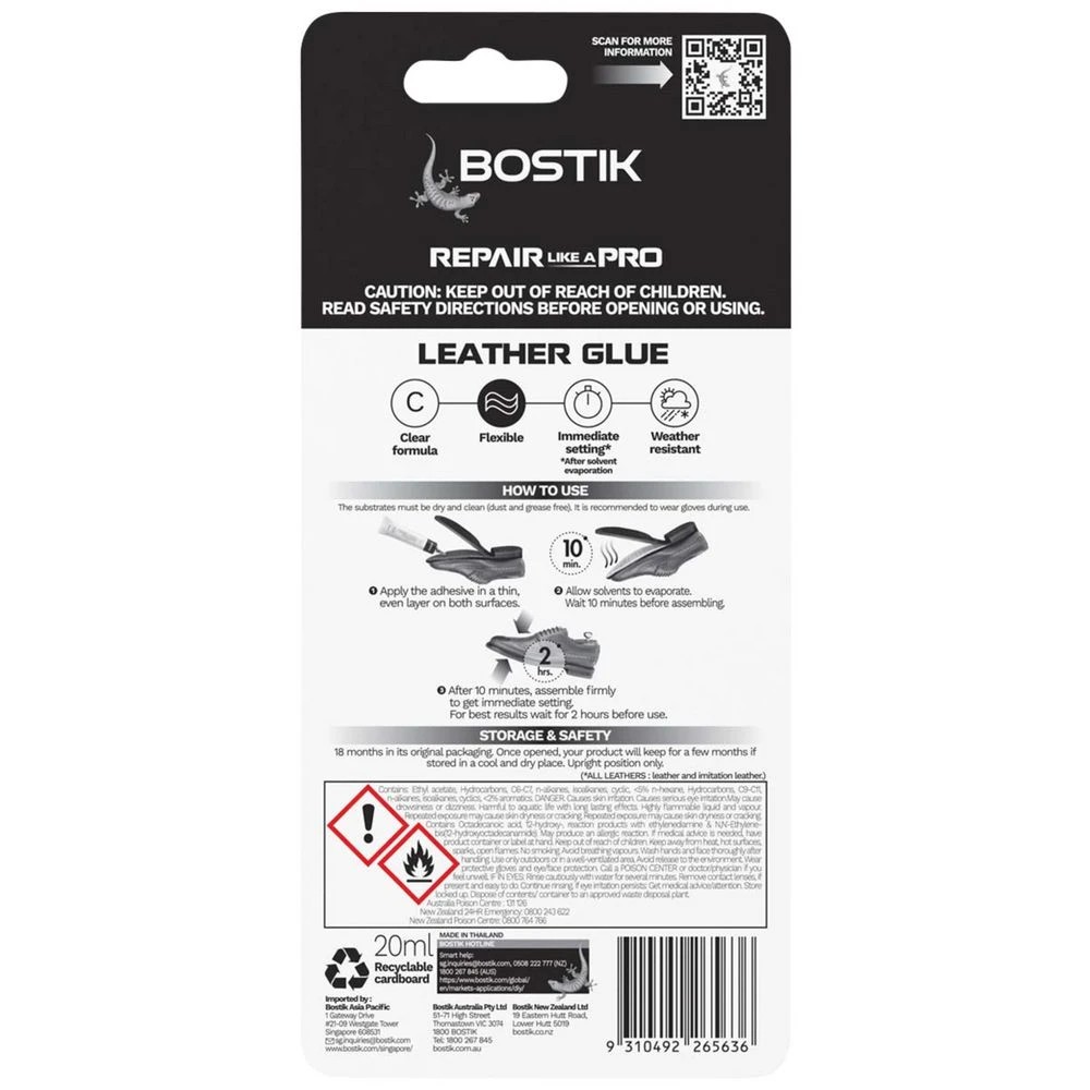 3 Bostik Leather Glue 20g, 3 of 3