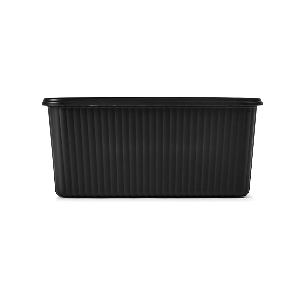 3 5L Ribbed Container - Black, 3 of 10