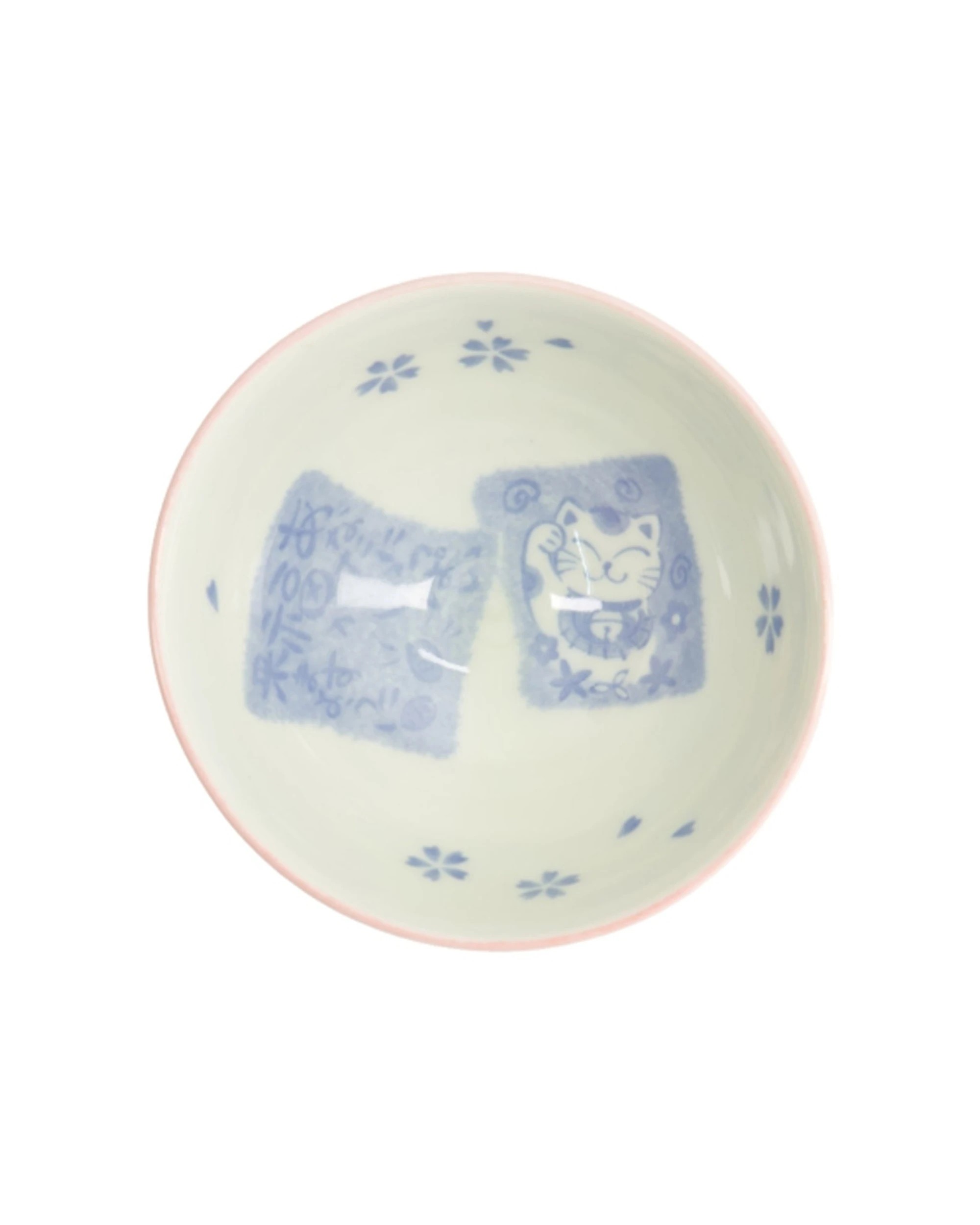 4 Tokyo Design 2PK Kawaii Rice Bowl Neko Cat Ceramic Tableware 11.5cm Card - Pink, 4 of 4