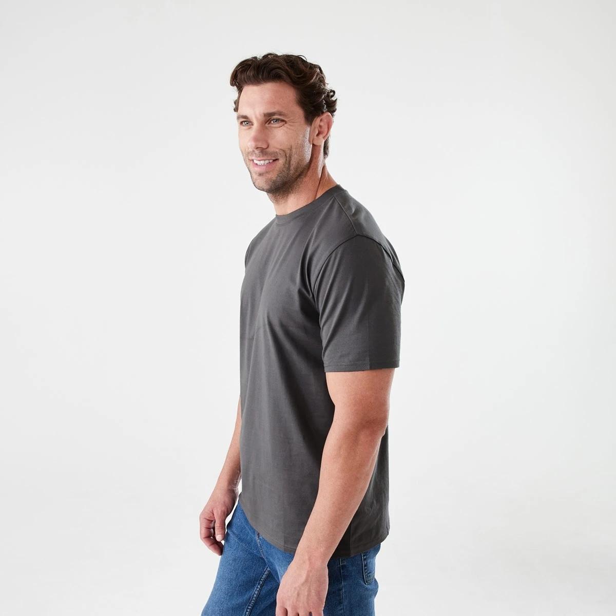 2 Australian Cotton Crew Neck T-shirt SEAL GREY, 2 of 5