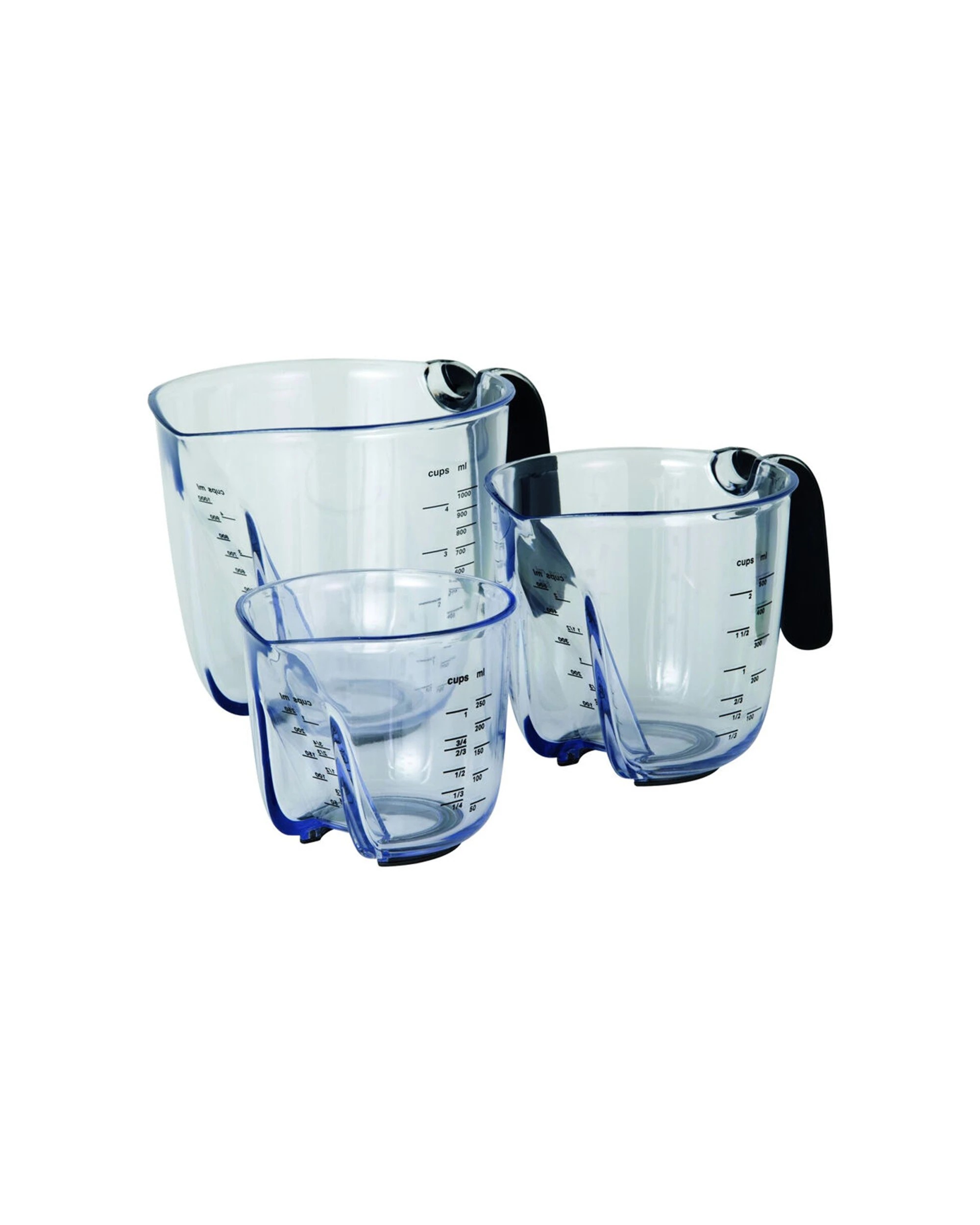 4 KitchenAid 3pc Stackable Angled Measuring Jugs Set - Black, 4 of 5