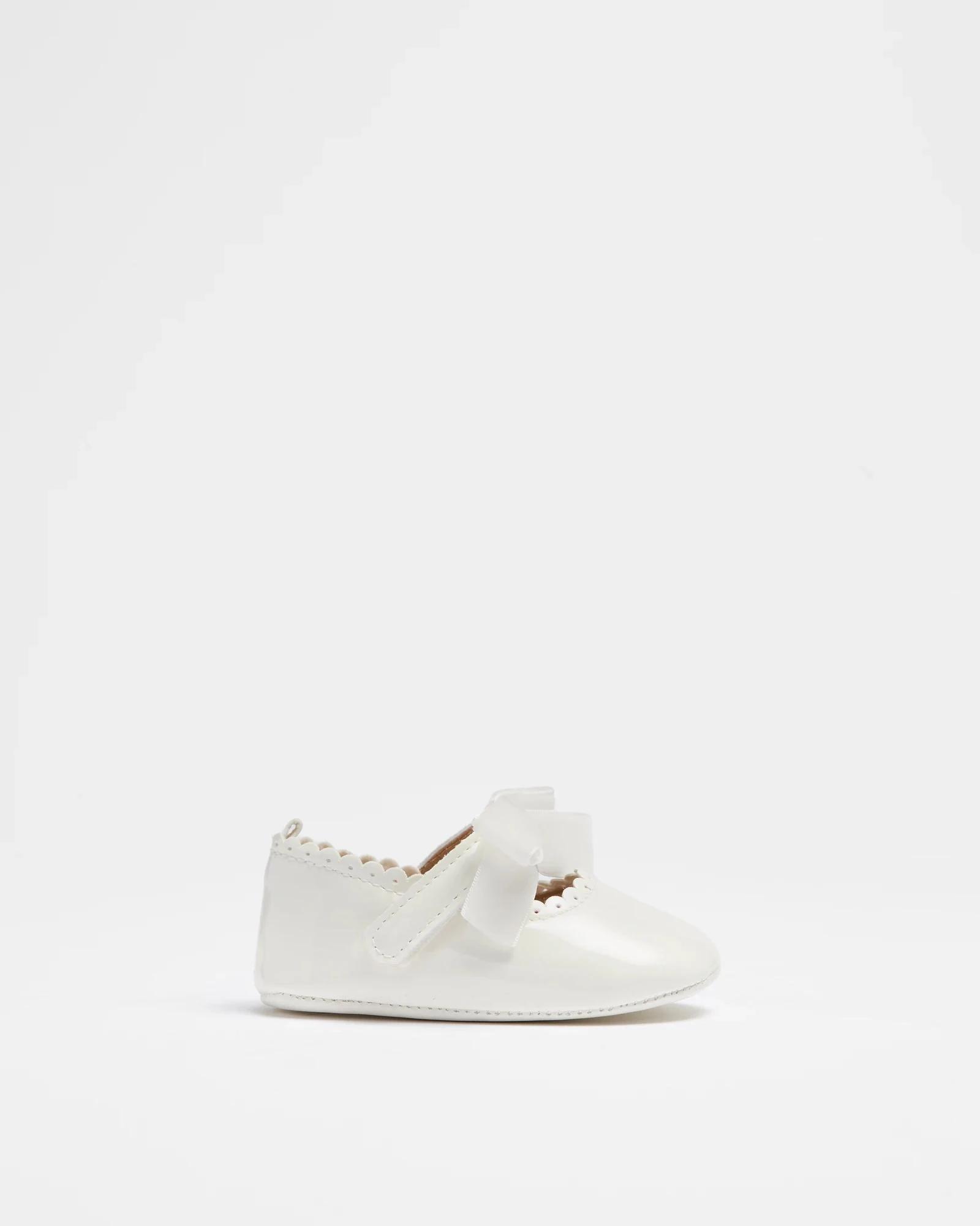 1 Target Baby Baby Girls Pre Walker Dress Mary-Jane Flats - Jypsy WHITE, 1 of 2