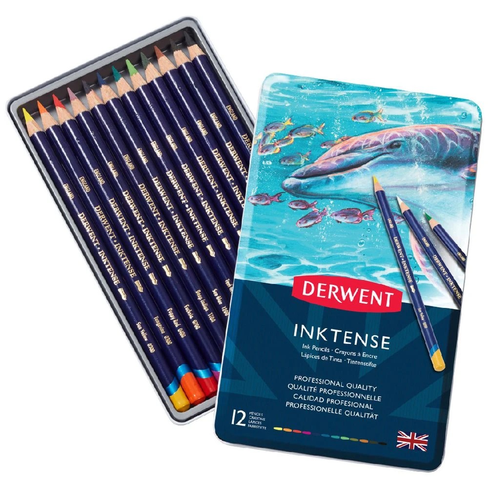 1 Derwent Inktense Pencils 12 Pack, 1 of 3