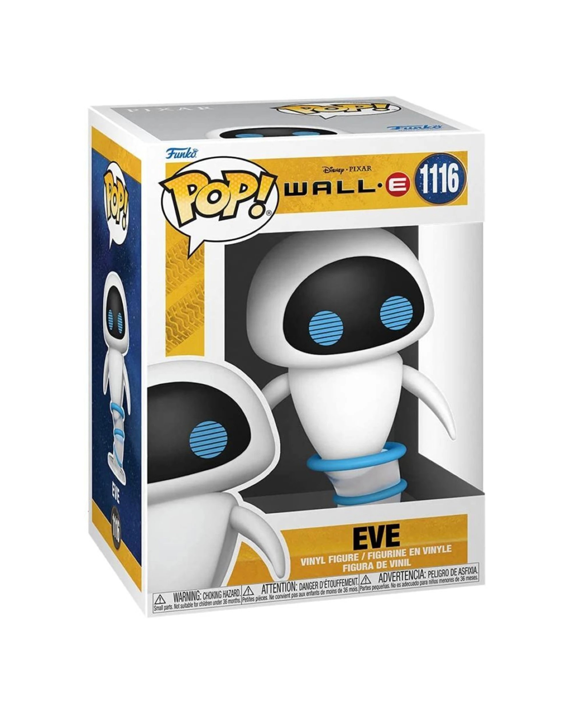 3 Pop Vinyl Figurine Wall-E - Eve Flying Collectible Toy 10cm Vinyl Figure - Multi, 3 of 3