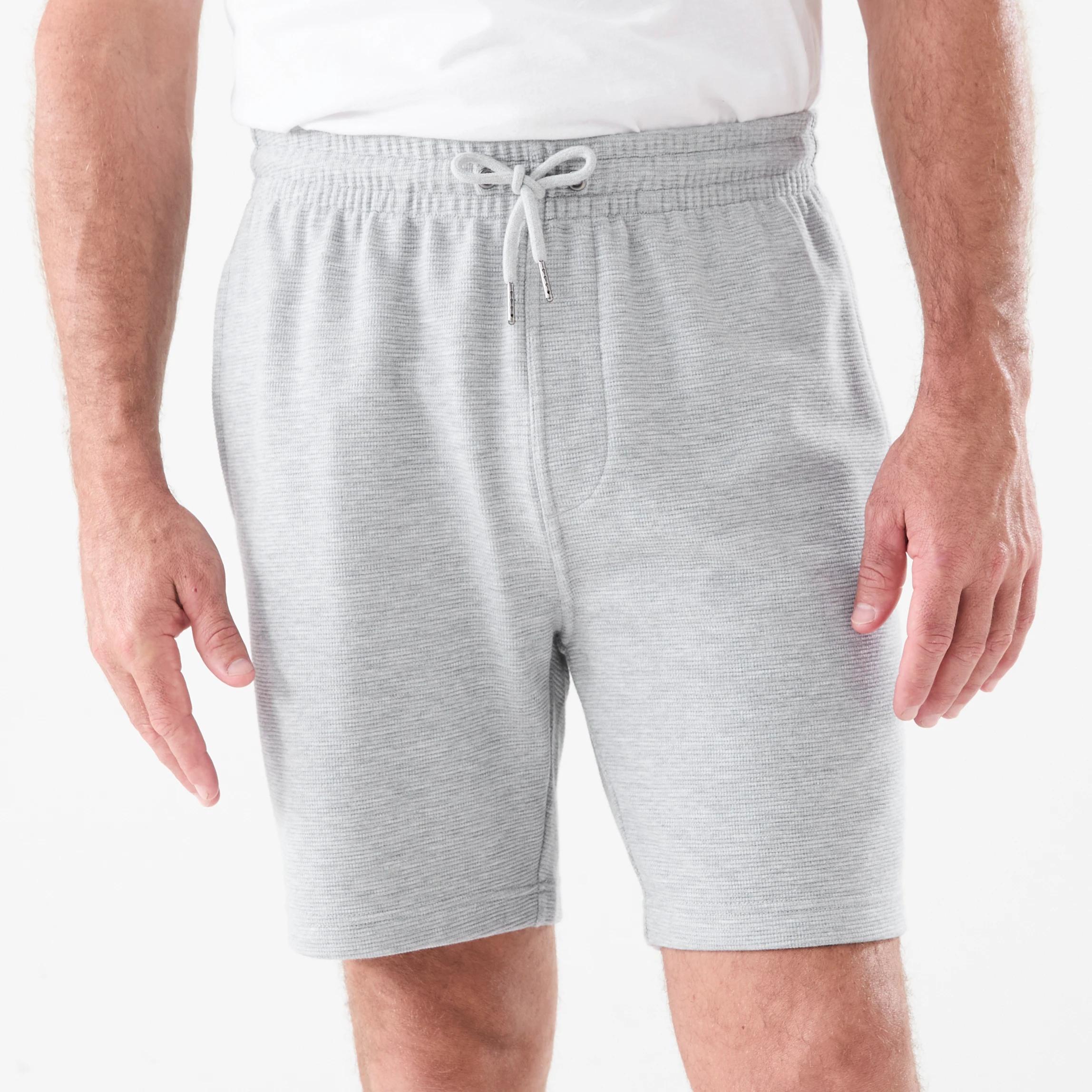 1 Textured Fleece Shorts MARLE GREY, 1 of 6