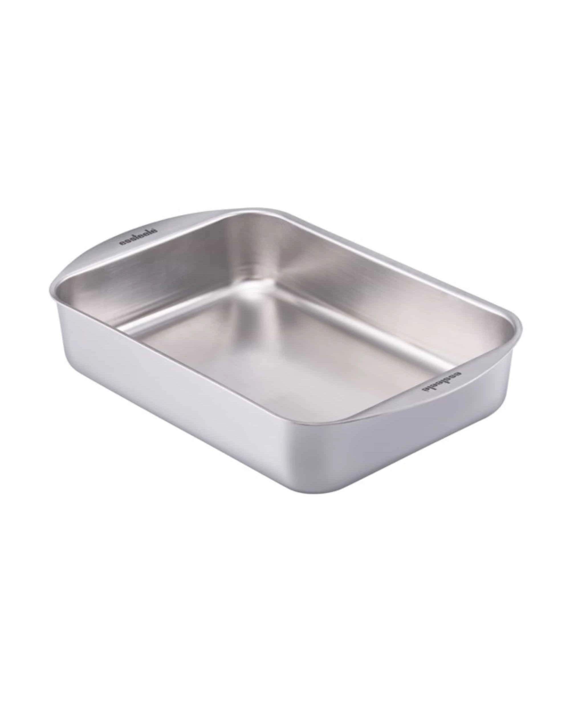1 Essteele Clad Ovenware Stainless Steel Large Rectangular Roasting Pan 37cm x 27cm x 8cm - Silver, 1 of 1